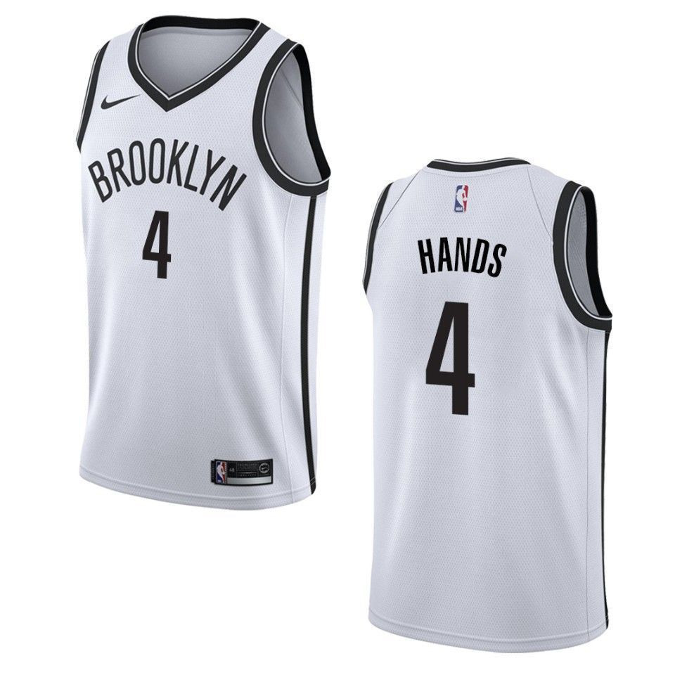 Men's Brooklyn Nets 4 Jaylen Hands Association Swingman Jersey - White