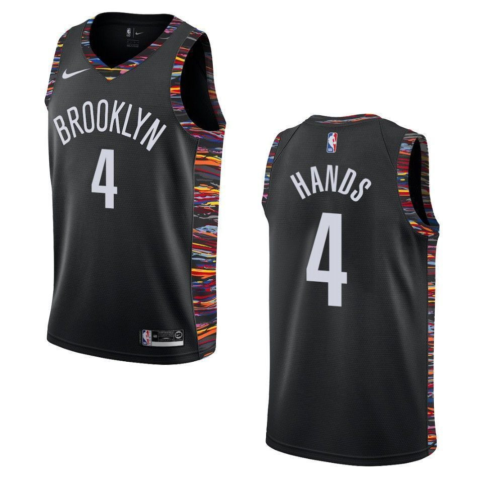 Men's Brooklyn Nets 4 Jaylen Hands City Swingman Jersey - Black