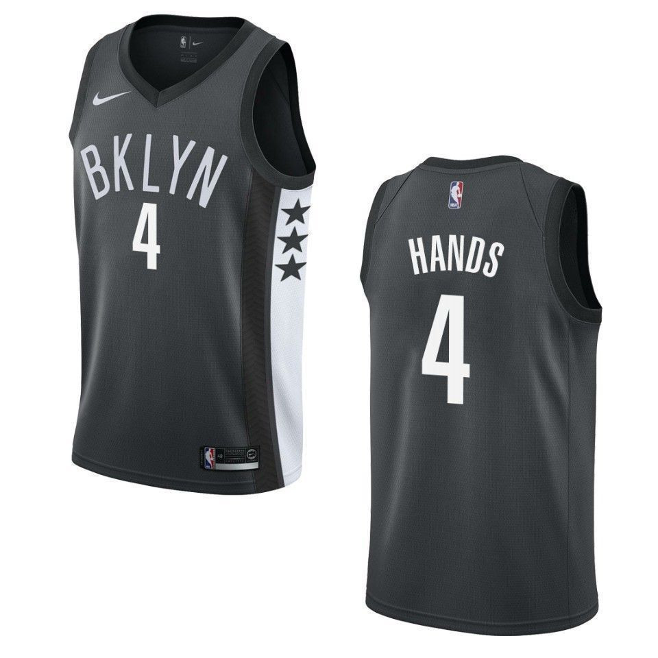 Men's Brooklyn Nets 4 Jaylen Hands Statement Swingman Jersey - Black