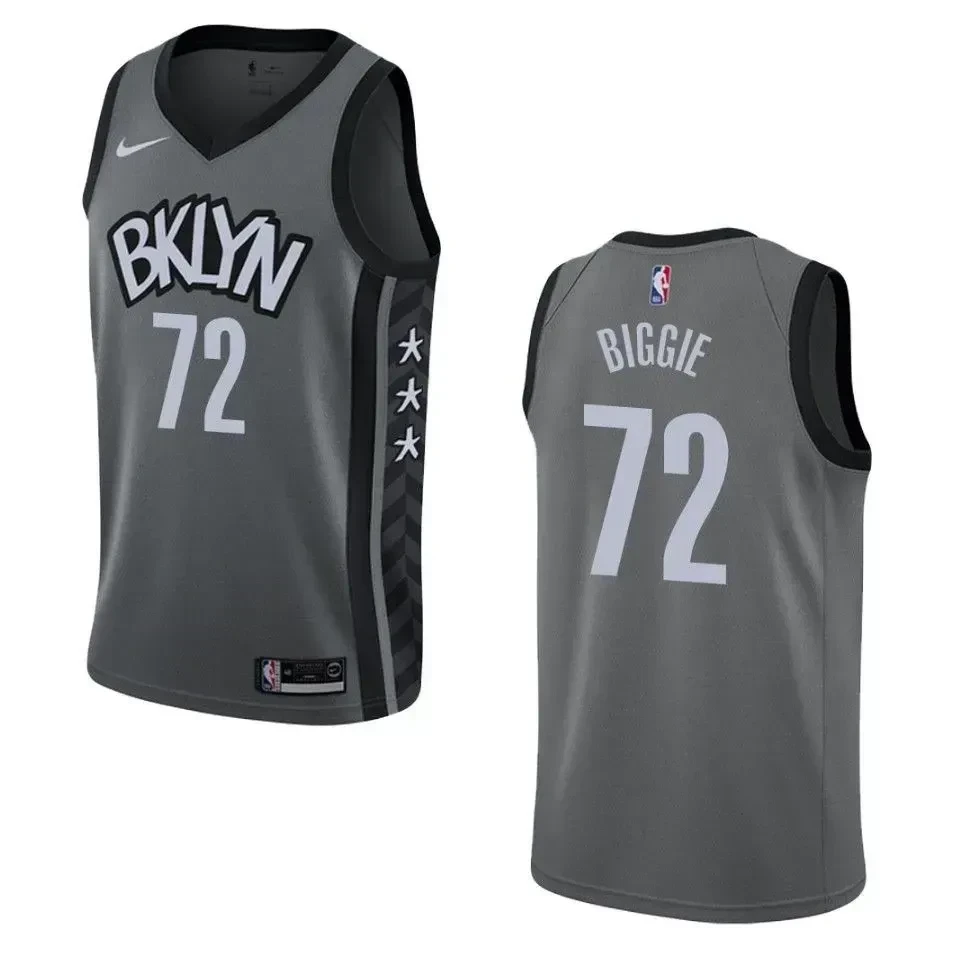 Men's Brooklyn Nets 72 Biggie Smalls Statement Jersey - Gray