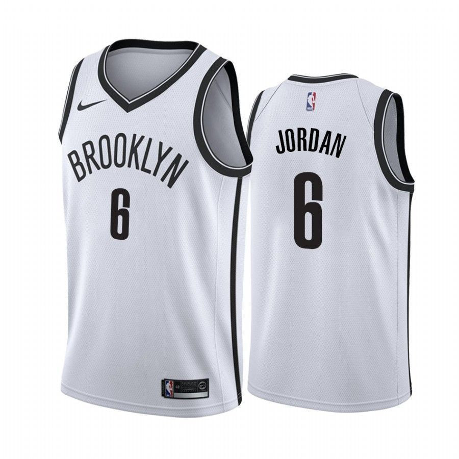 Men's Brooklyn Nets Deandre Jordan 6 Association Jersey