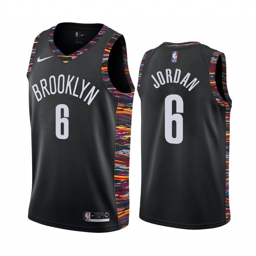 Men's Brooklyn Nets Deandre Jordan 6 City Men's Jersey