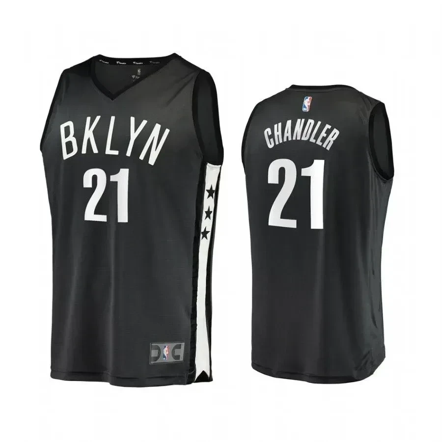 Men's Brooklyn Nets Wilson Chandler Black Statet Jersey