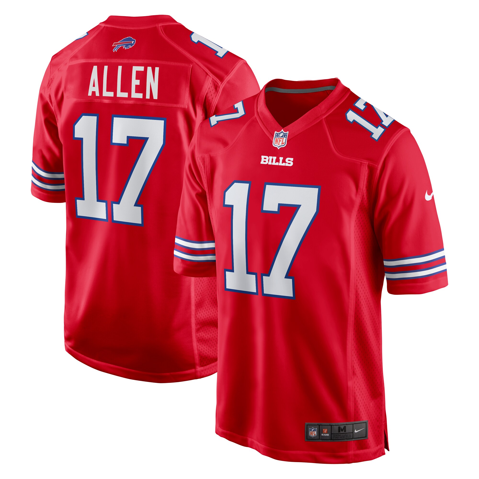 Men's Buffalo Bills Josh Allen Red Alternate Game Jersey Js5358