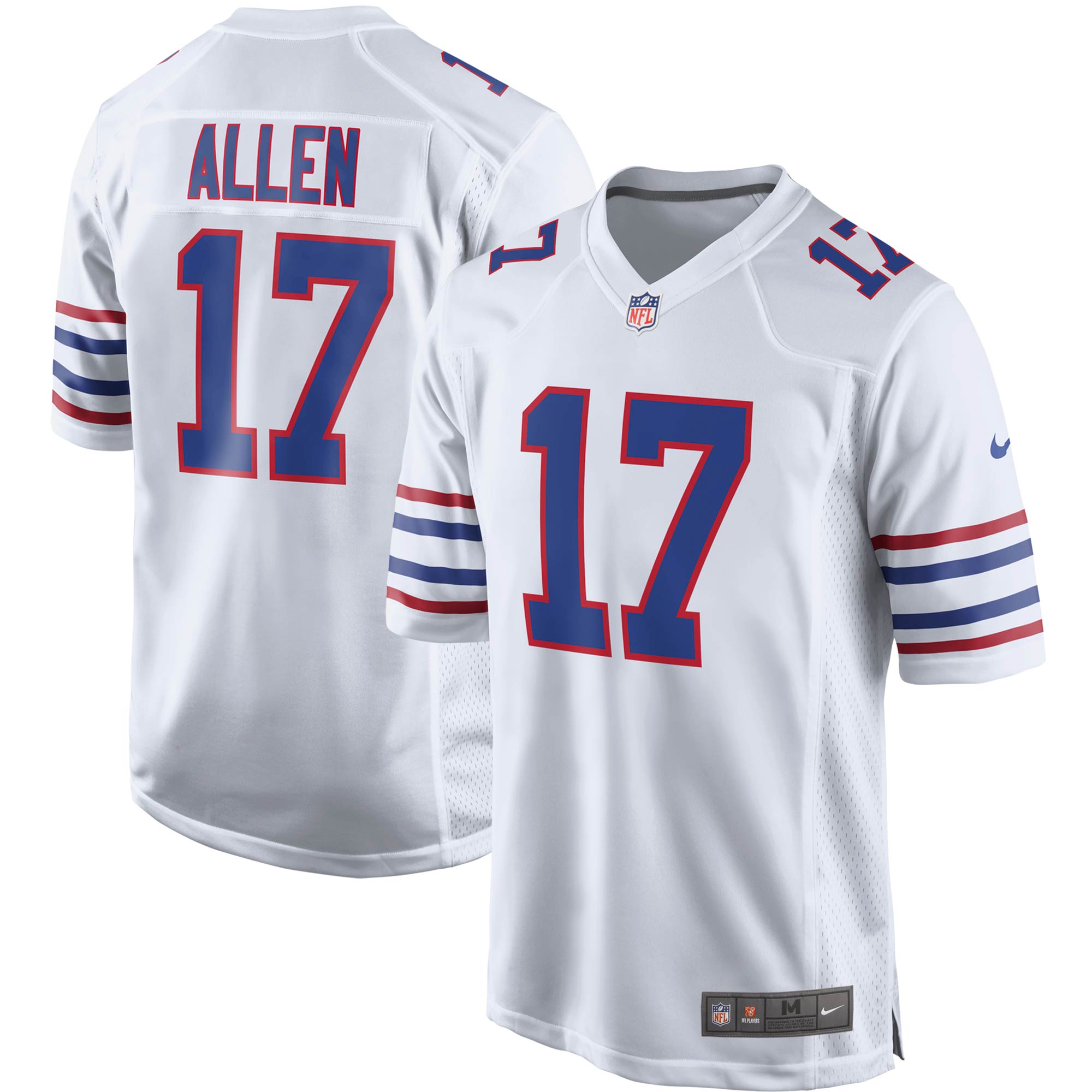Men's Buffalo Bills Josh Allen White Alternate Game Player Jersey Js8457