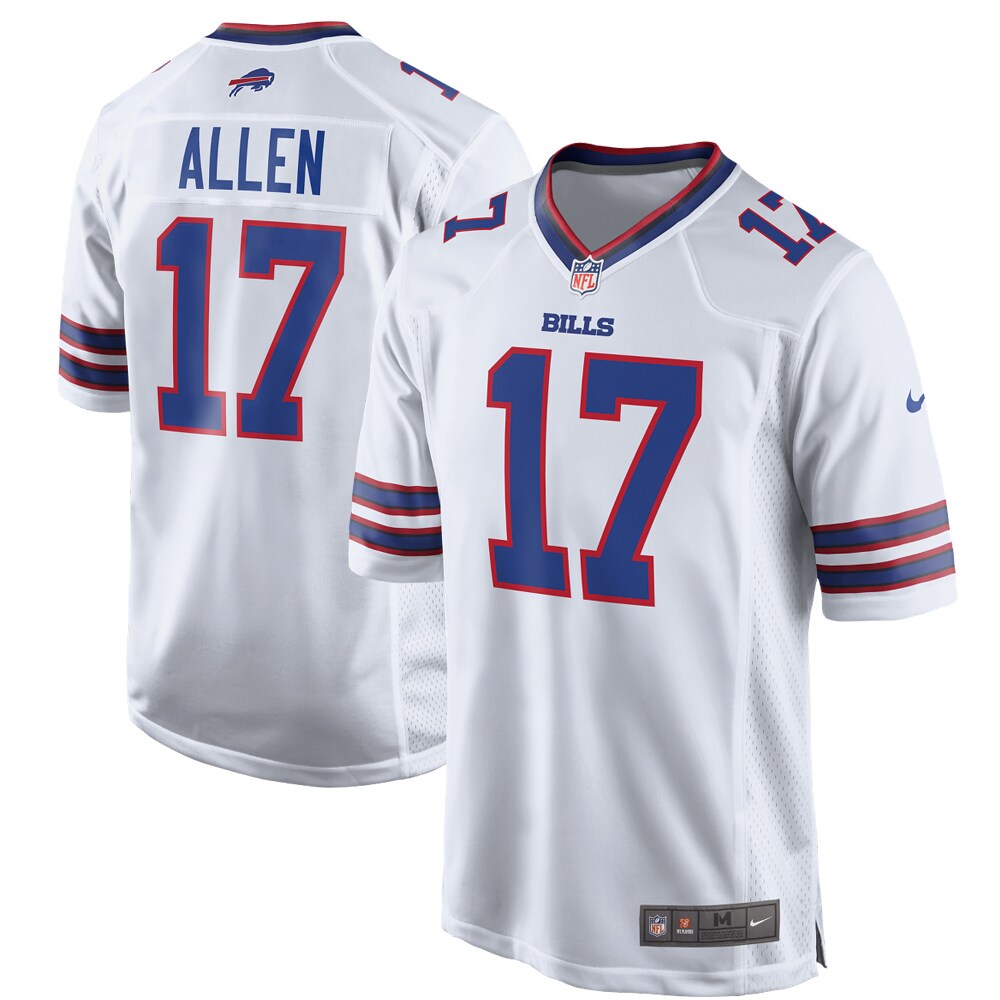 Men's Buffalo Bills Josh Allen White Game Player Jersey Js3836