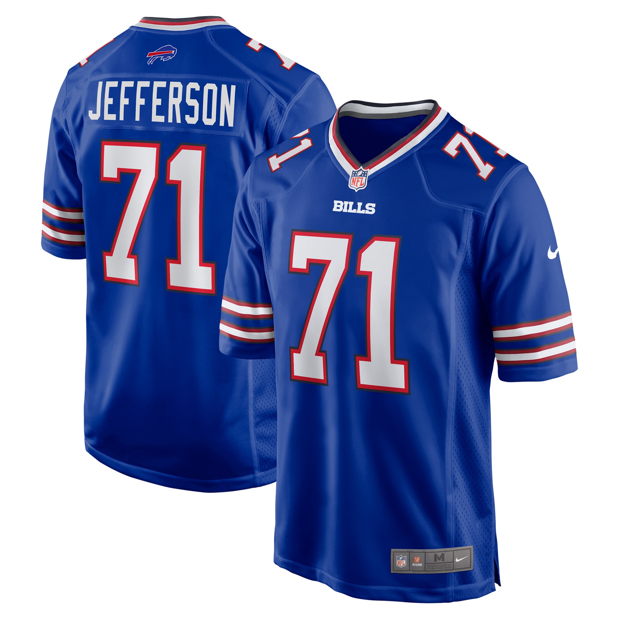 Men's Buffalo Bills Quinton Jefferson Royal Game Jersey Js3405