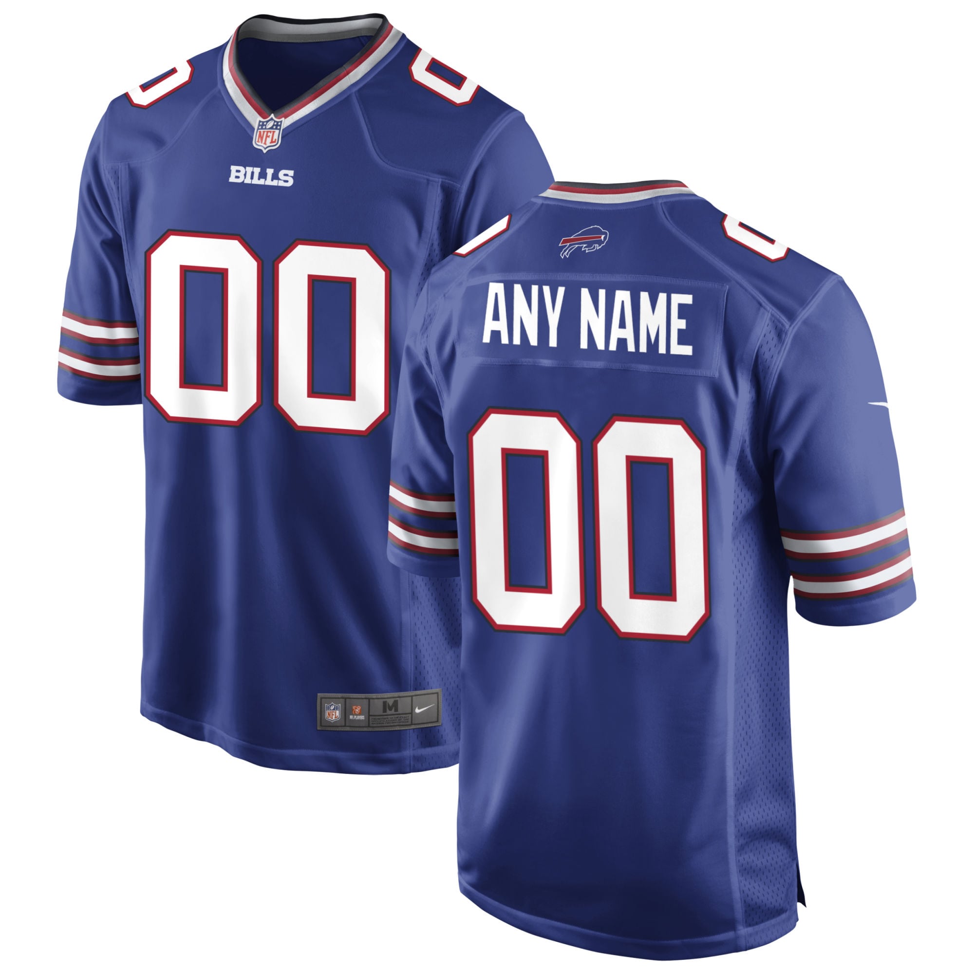 Men's Buffalo Bills Royal Custom Game Jersey Js3740