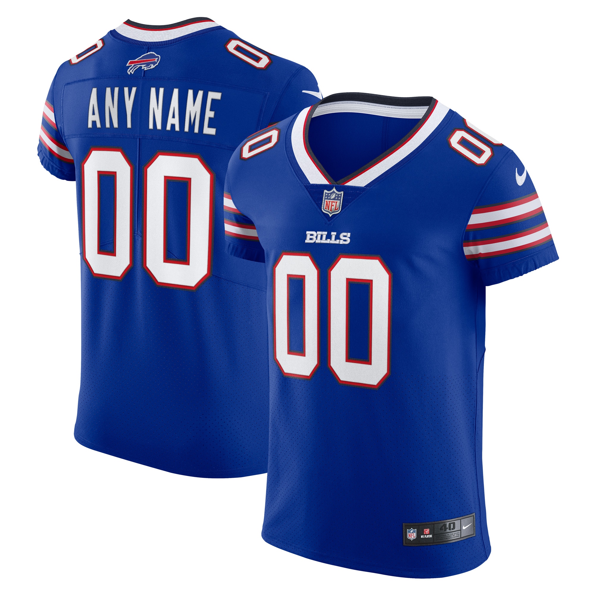 Men's Buffalo Bills Royal Vapor Elite Custom Jersey Js2665