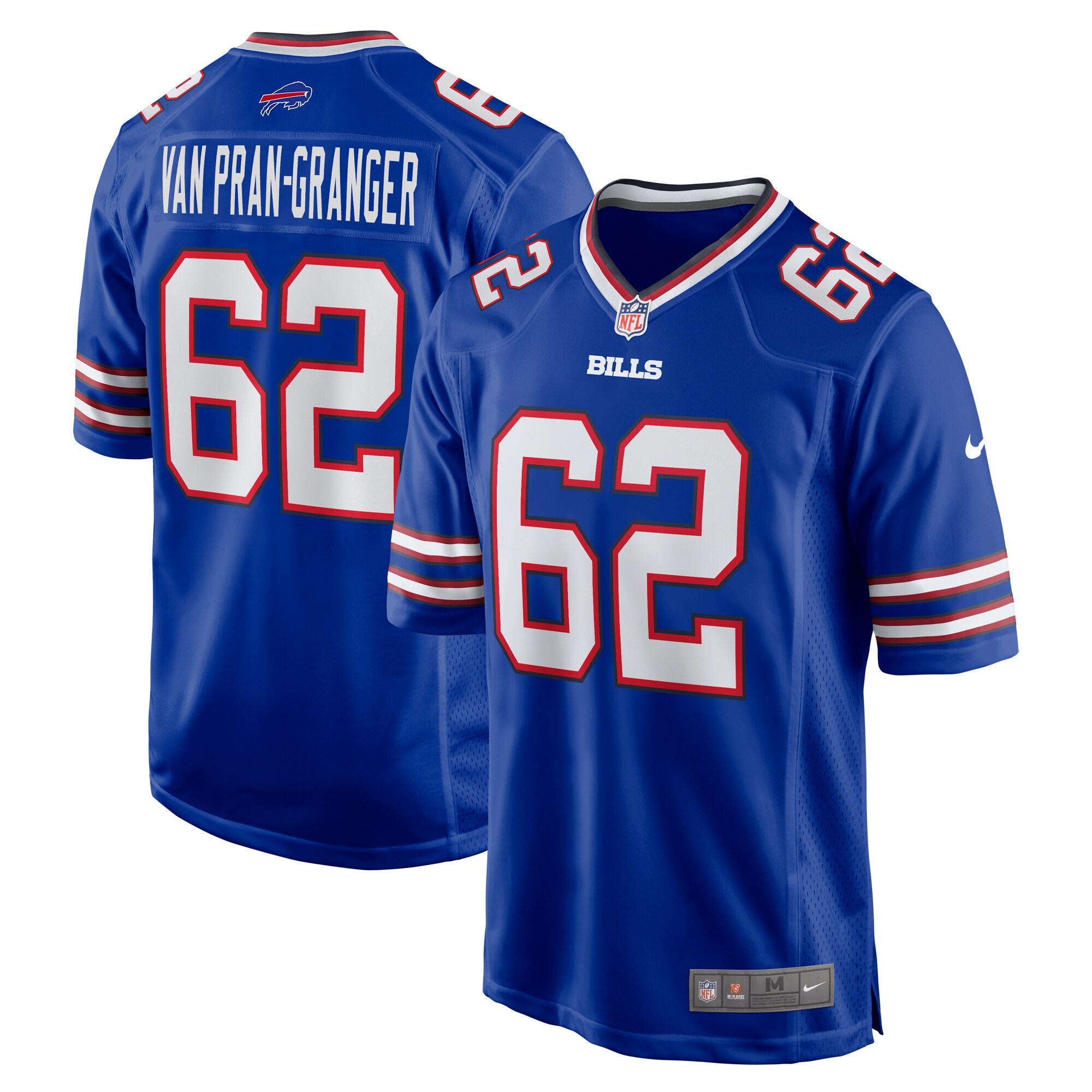 Men's Buffalo Bills Sedrick Van Pran-granger Royal Game Jersey Js4144