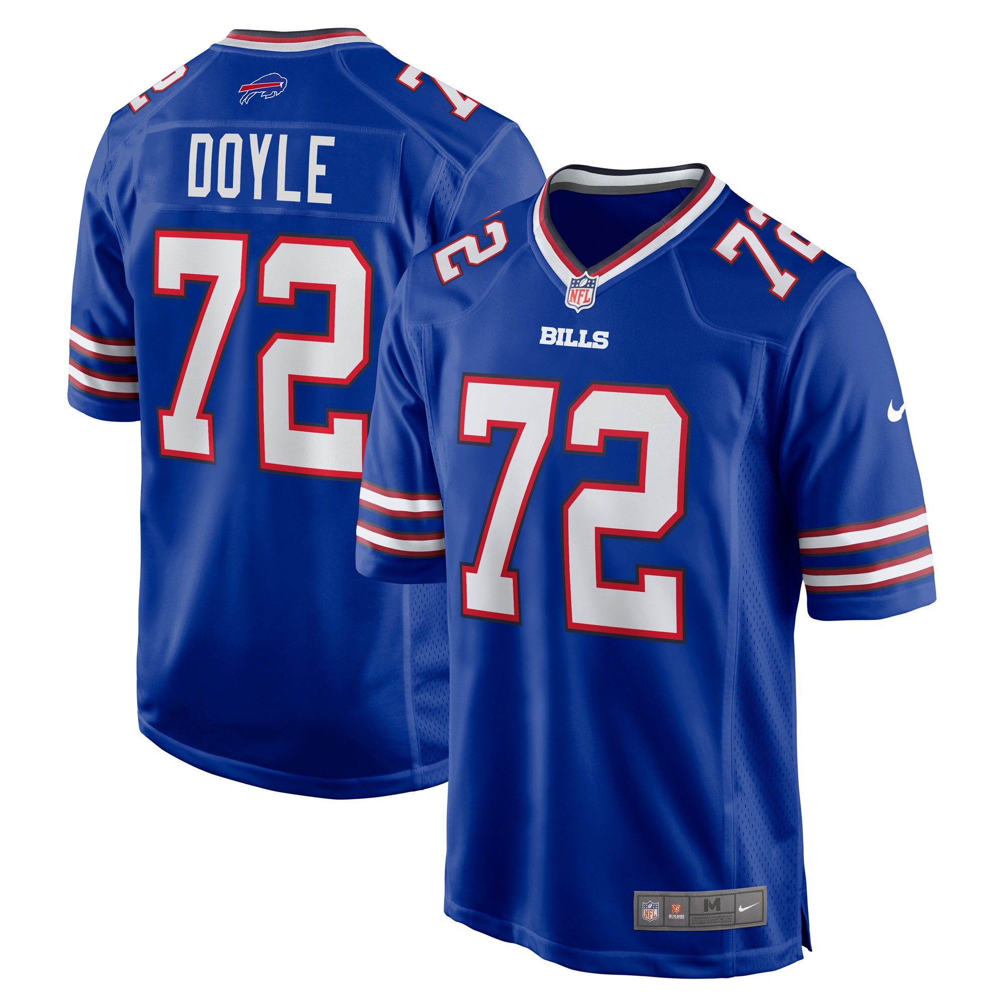 Men's Buffalo Bills Tommy Doyle Royal Game Player Jersey Js4449