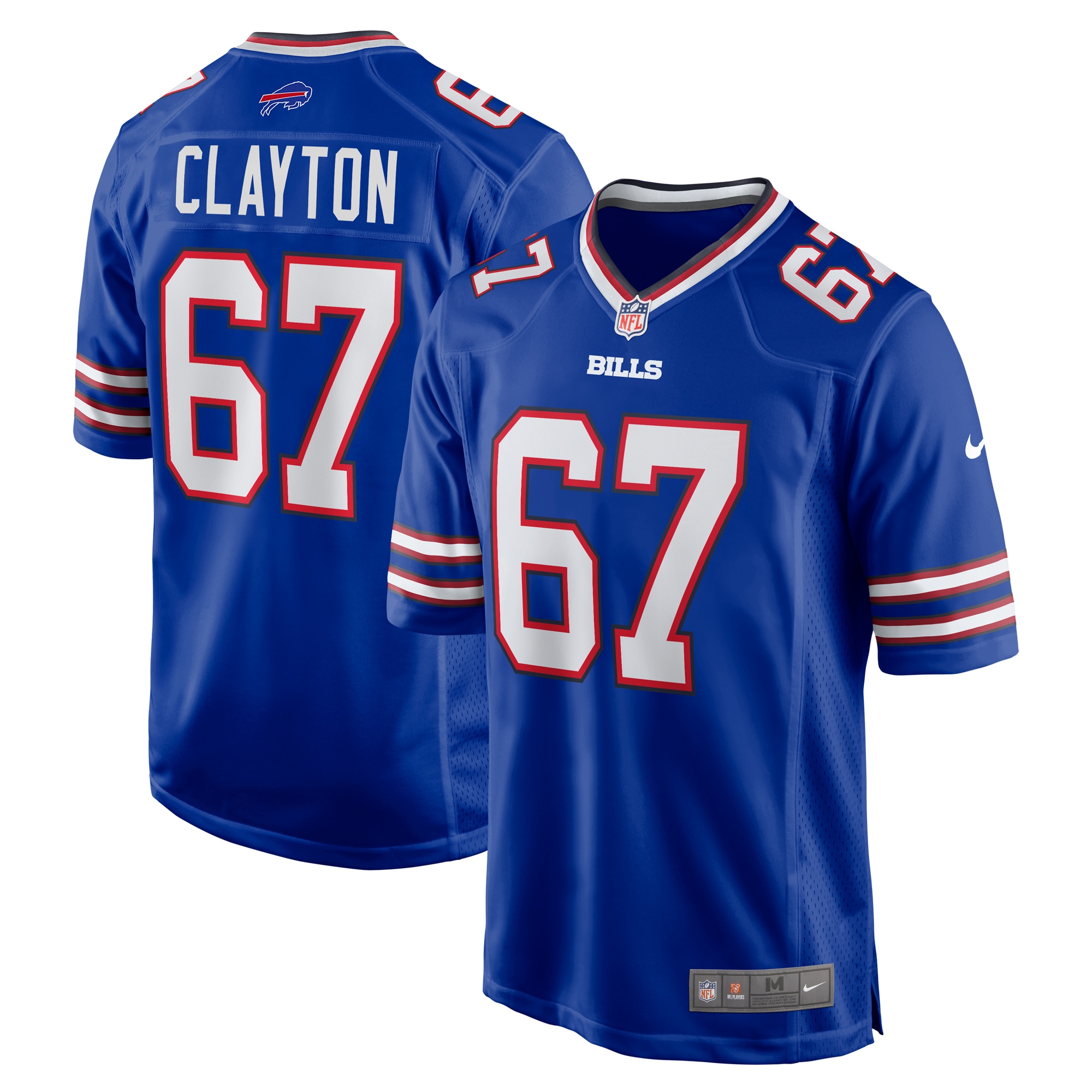 Men's Buffalo Bills Travis Clayton Royal Game Jersey Js5891