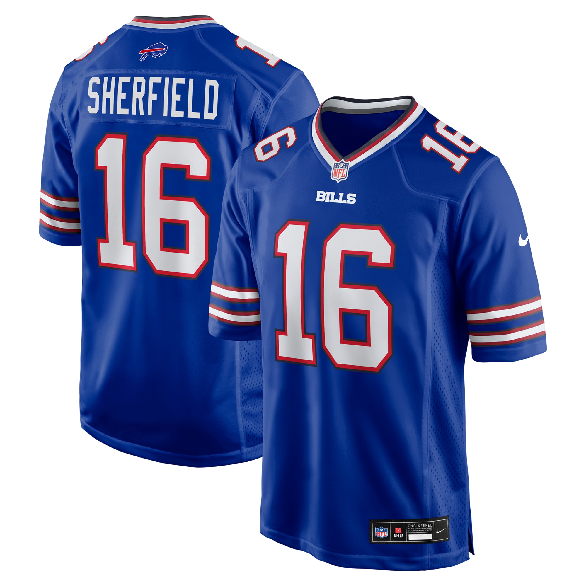 Men's Buffalo Bills Trent Sherfield Royal Game Player Jersey Js5102