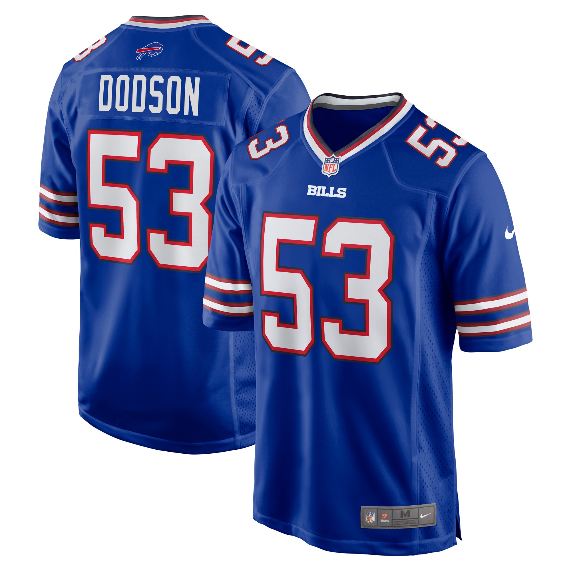 Men's Buffalo Bills Tyrel Dodson Royal Game Player Jersey Js2501