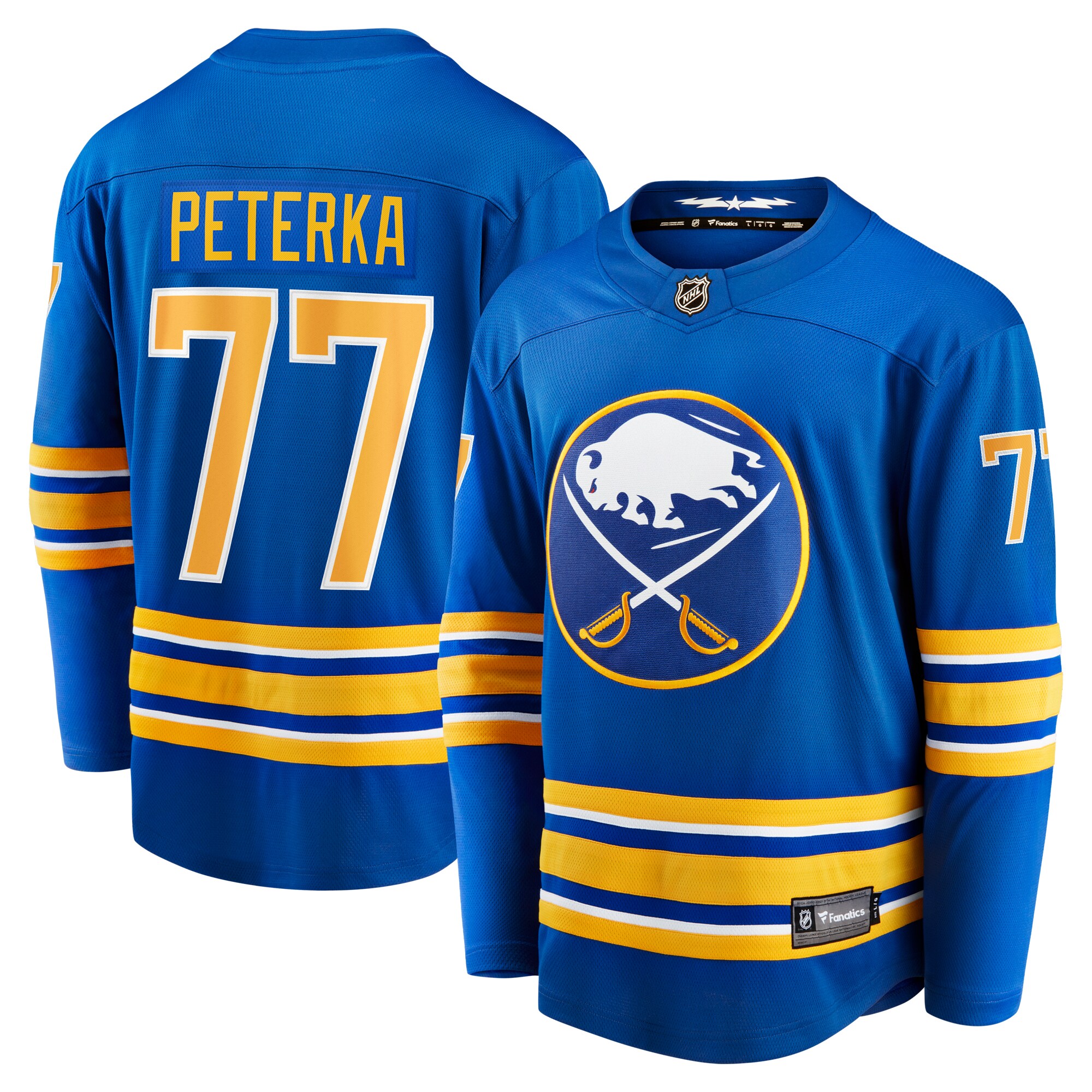 Men's Buffalo Sabres Jj Peterka Royal Home Breakaway Jersey