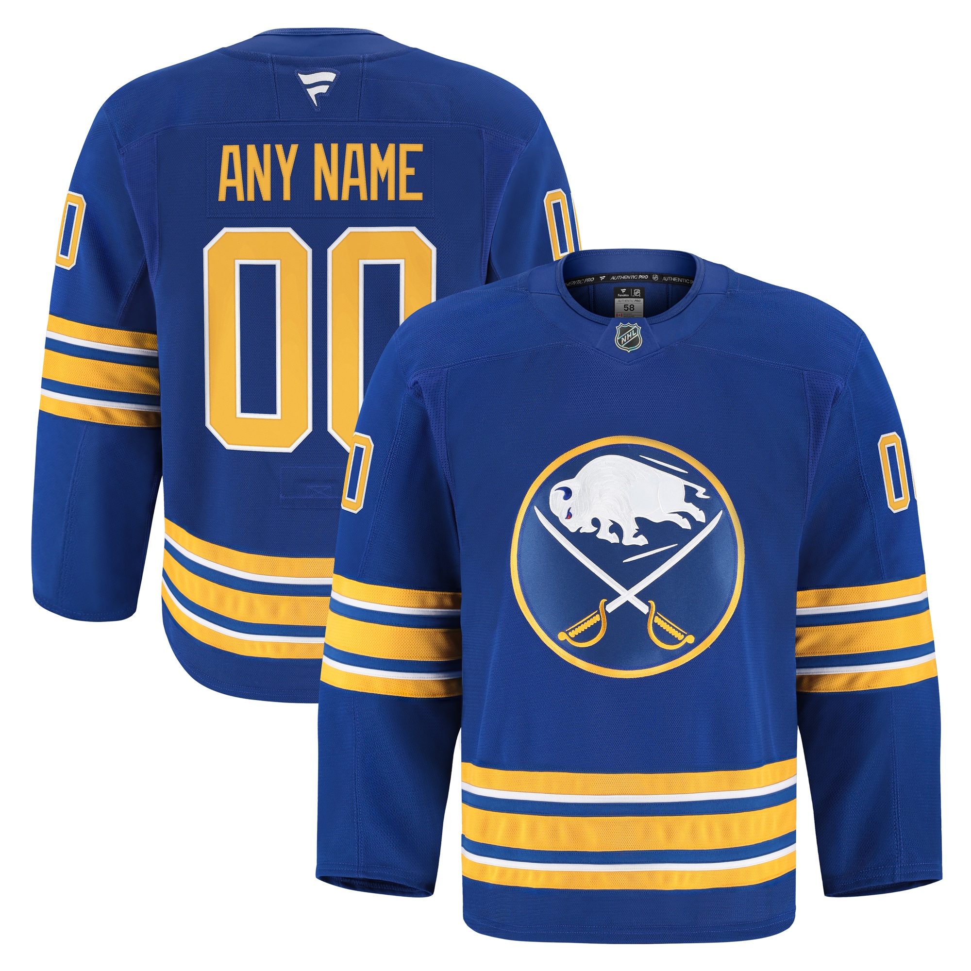 Men's Buffalo Sabres Royal Home Pro Custom Jersey