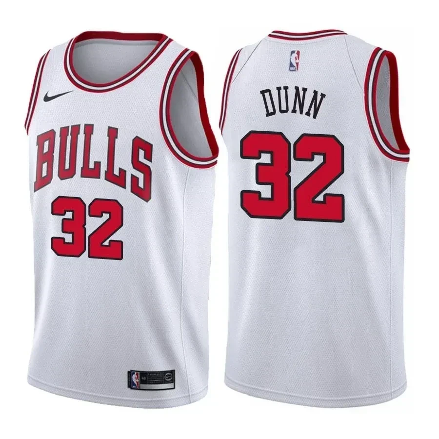 Men's Bulls Male Kris Dunn 32 Association White Jersey