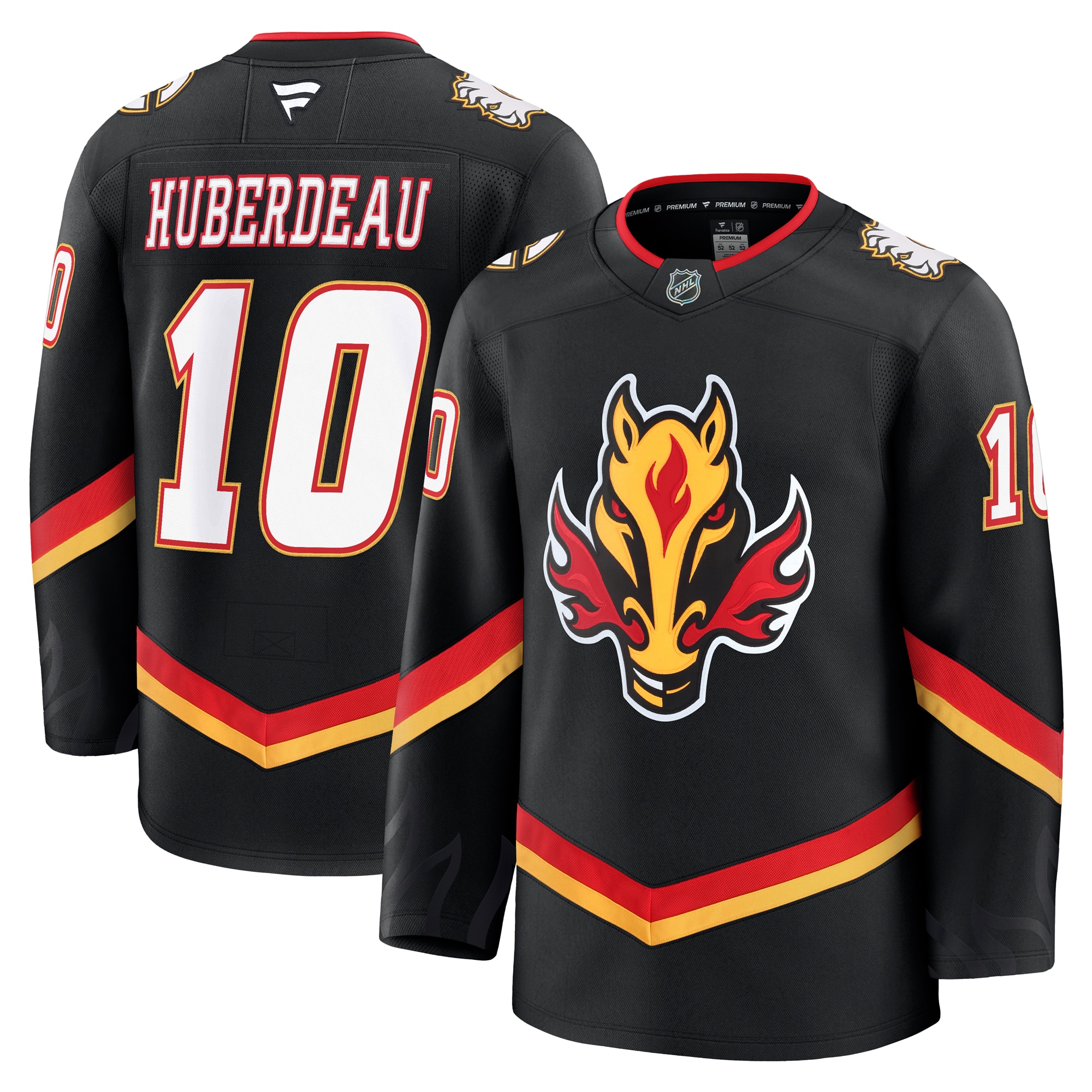 Men's Calgary Flames Jonathan Huberdeau Black Alternate Premium Jersey