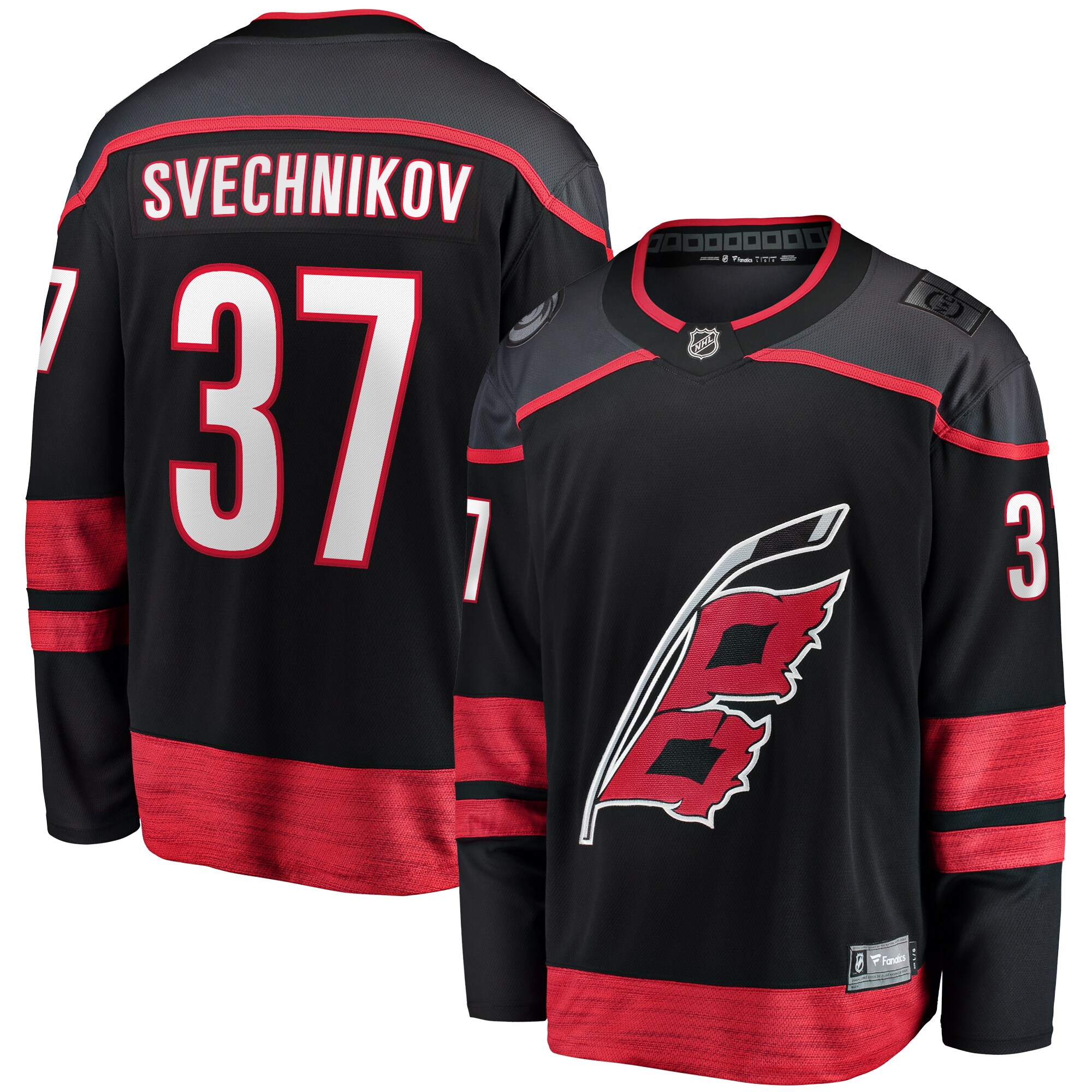 Men's Carolina Hurricanes Andrei Svechnikov Black Home Breakaway Jersey