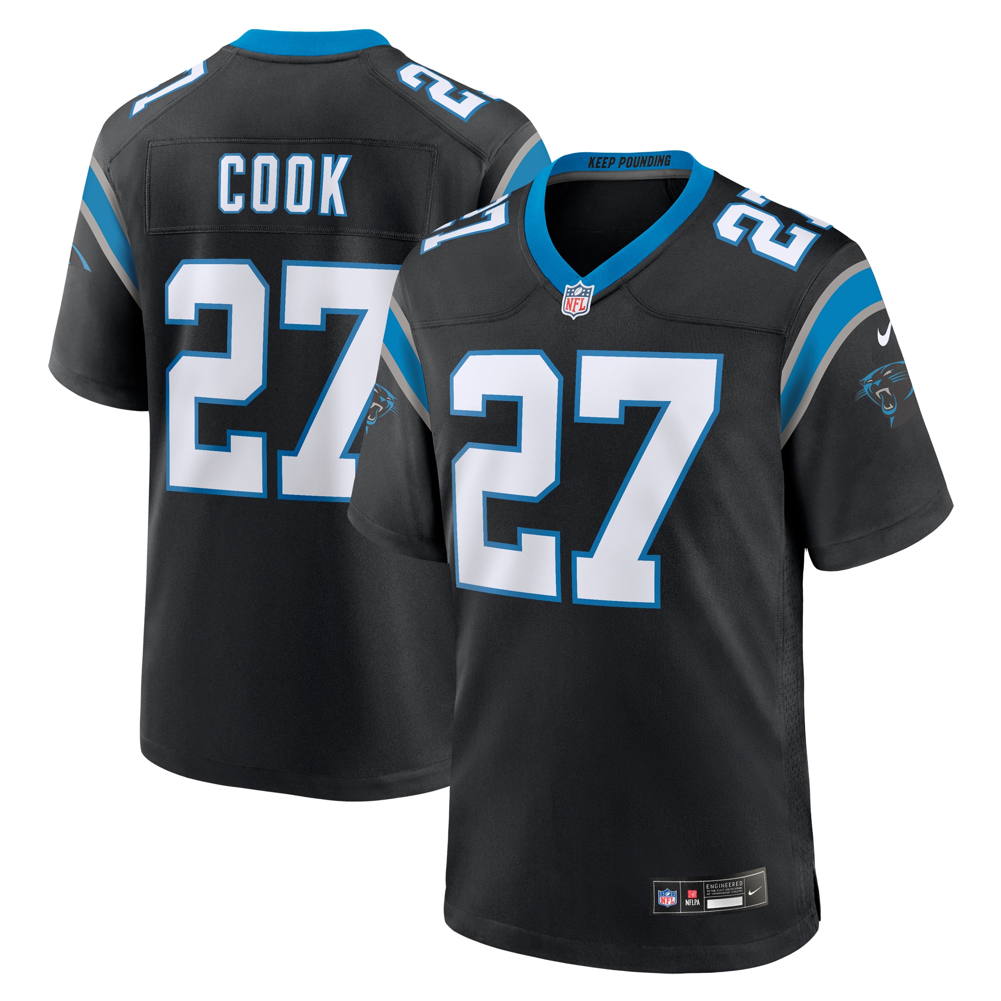 Men's Carolina Panthers Alex Cook Black Game Jersey Js2938