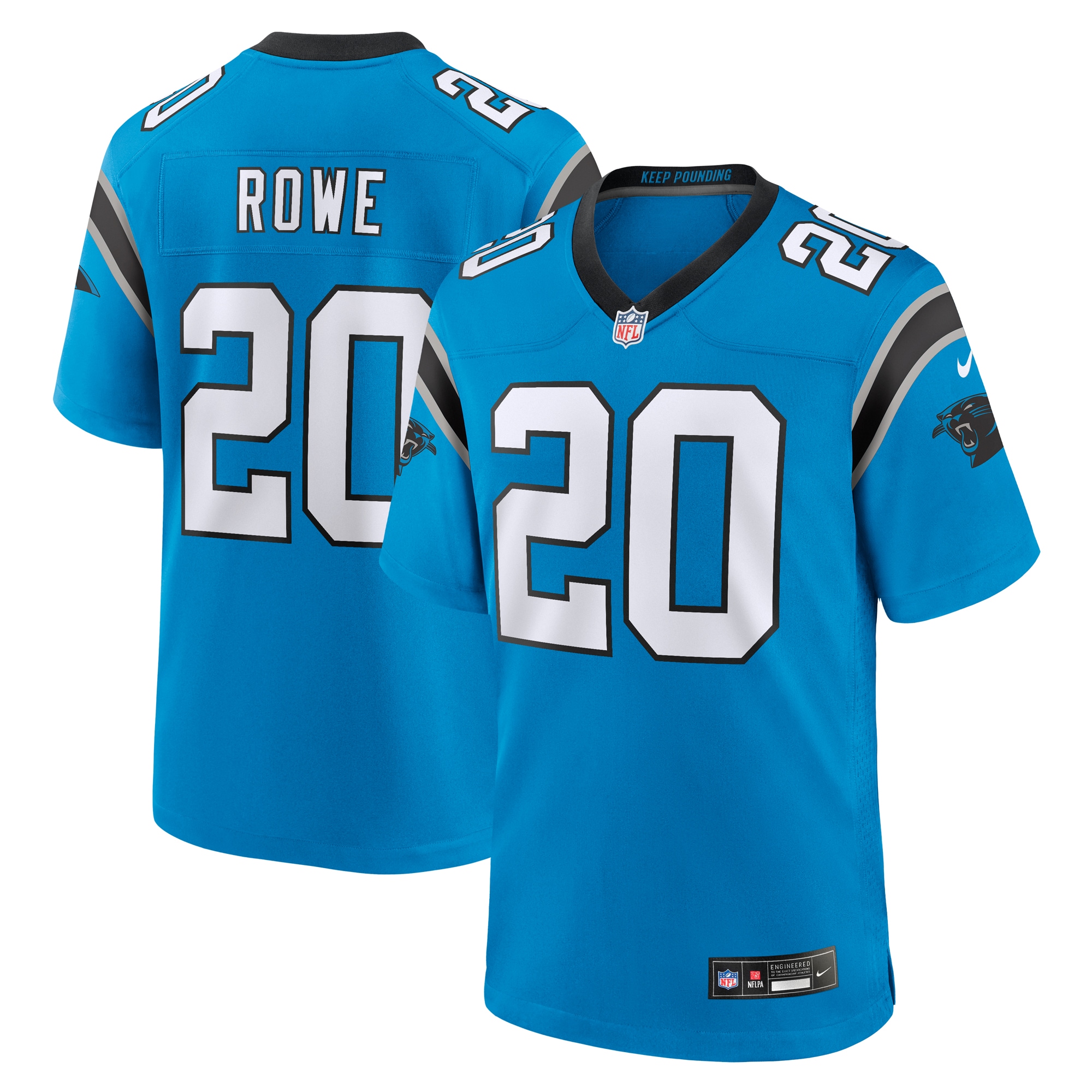 Men's Carolina Panthers Eric Rowe Blue Alternate Game Jersey Js5940