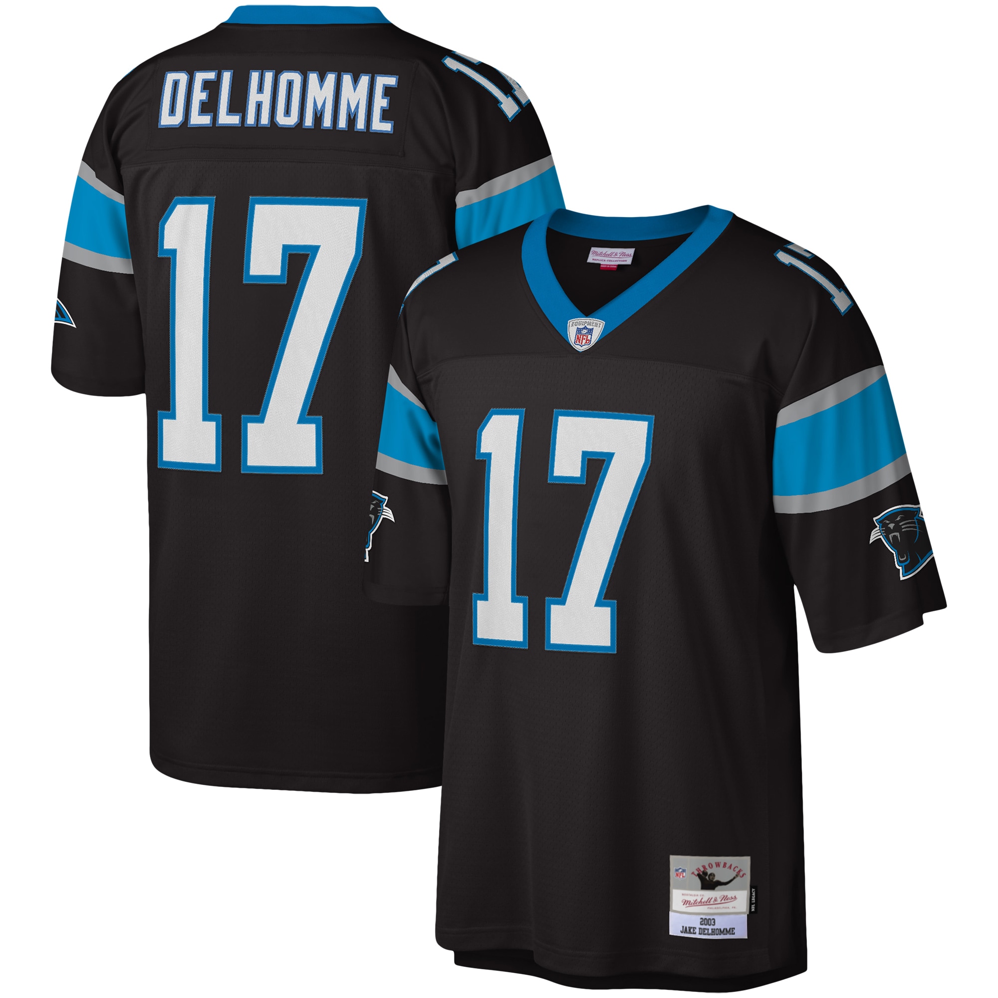 Men's Carolina Panthers Jake Delhomme Mitchell & Ness Black Legacy Jersey Js6791