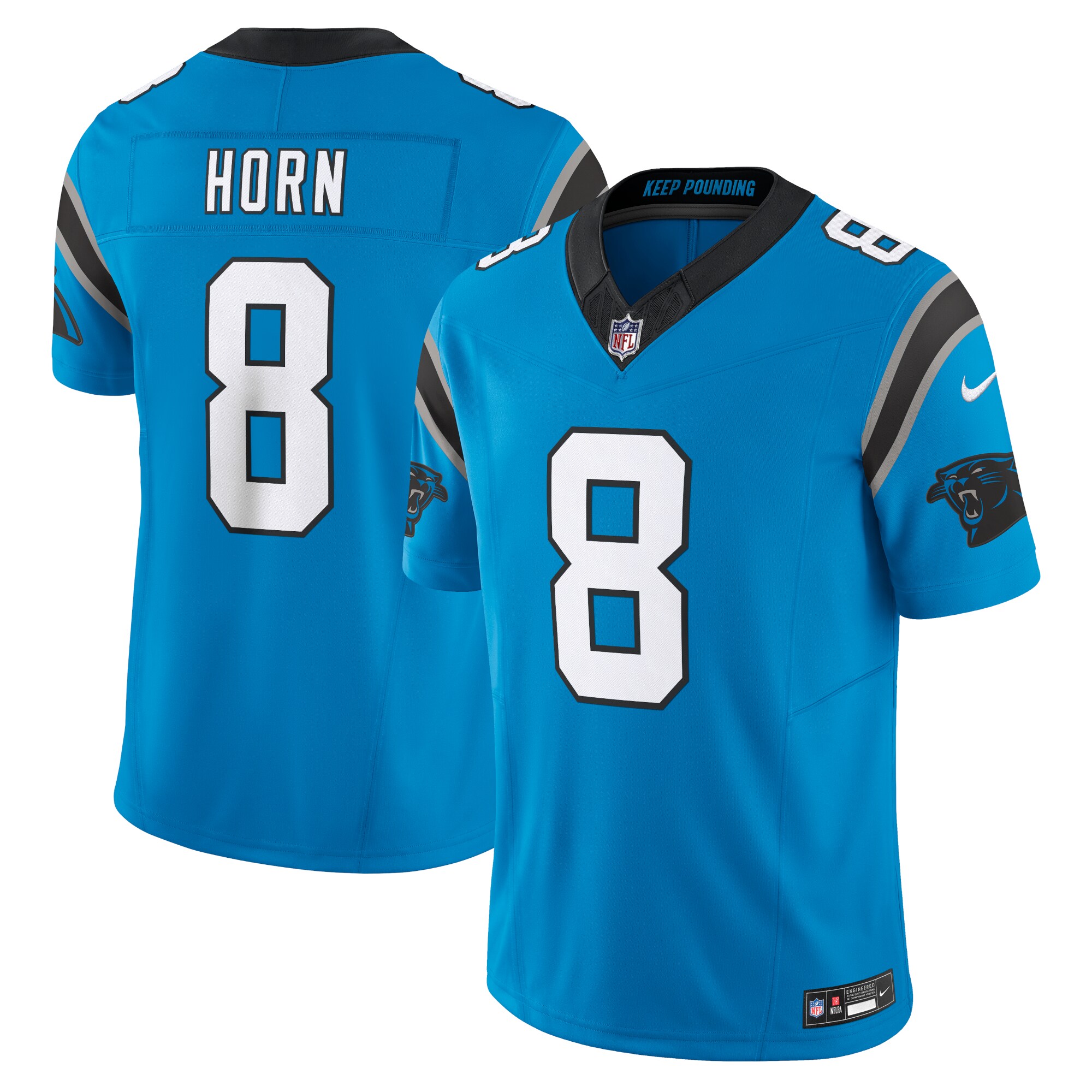 Men's Carolina Panthers Jaycee Horn Blue Vapor F.u.s.e. Limited Jersey Js8097
