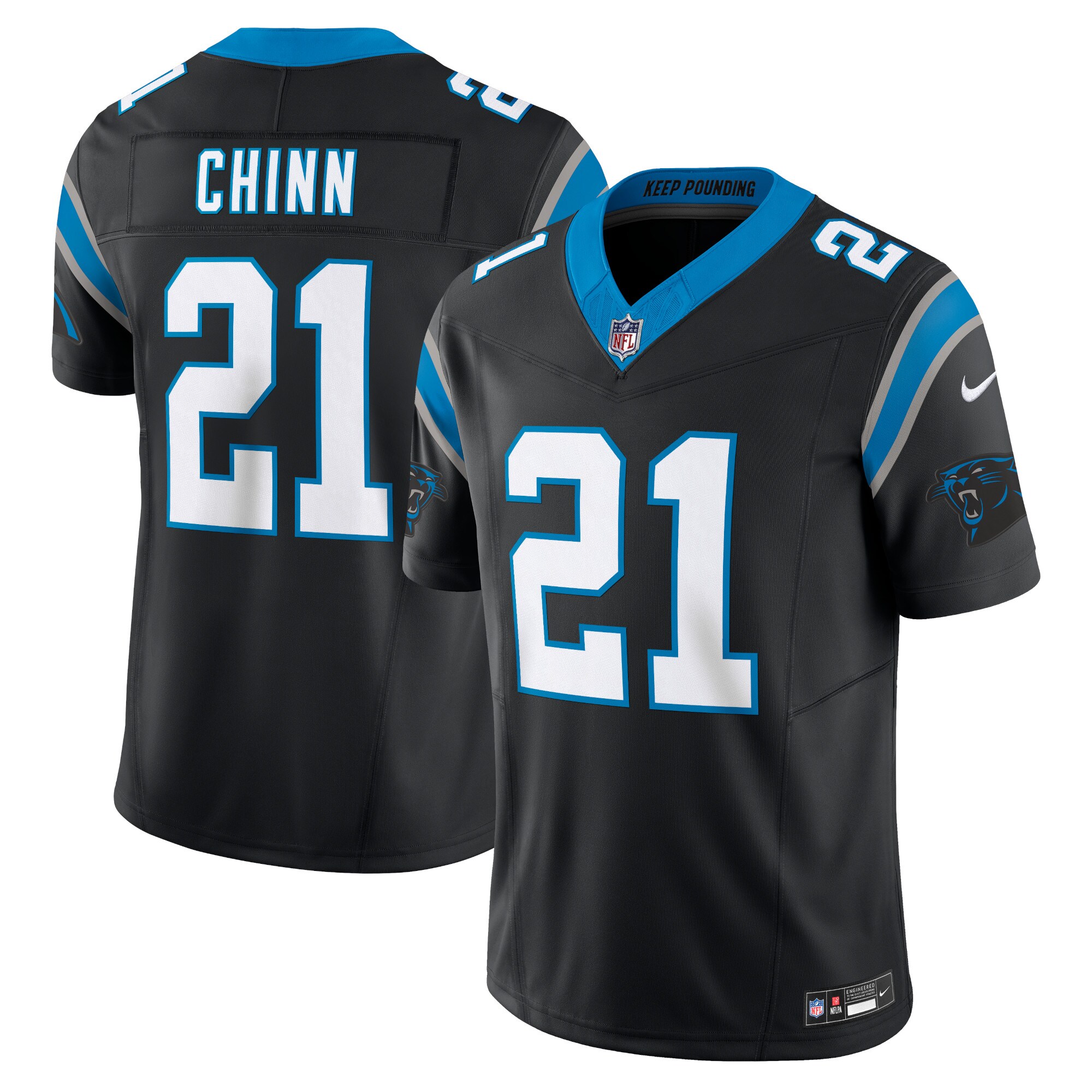 Men's Carolina Panthers Jeremy Chinn Black Vapor F.u.s.e. Limited Jersey Js9984