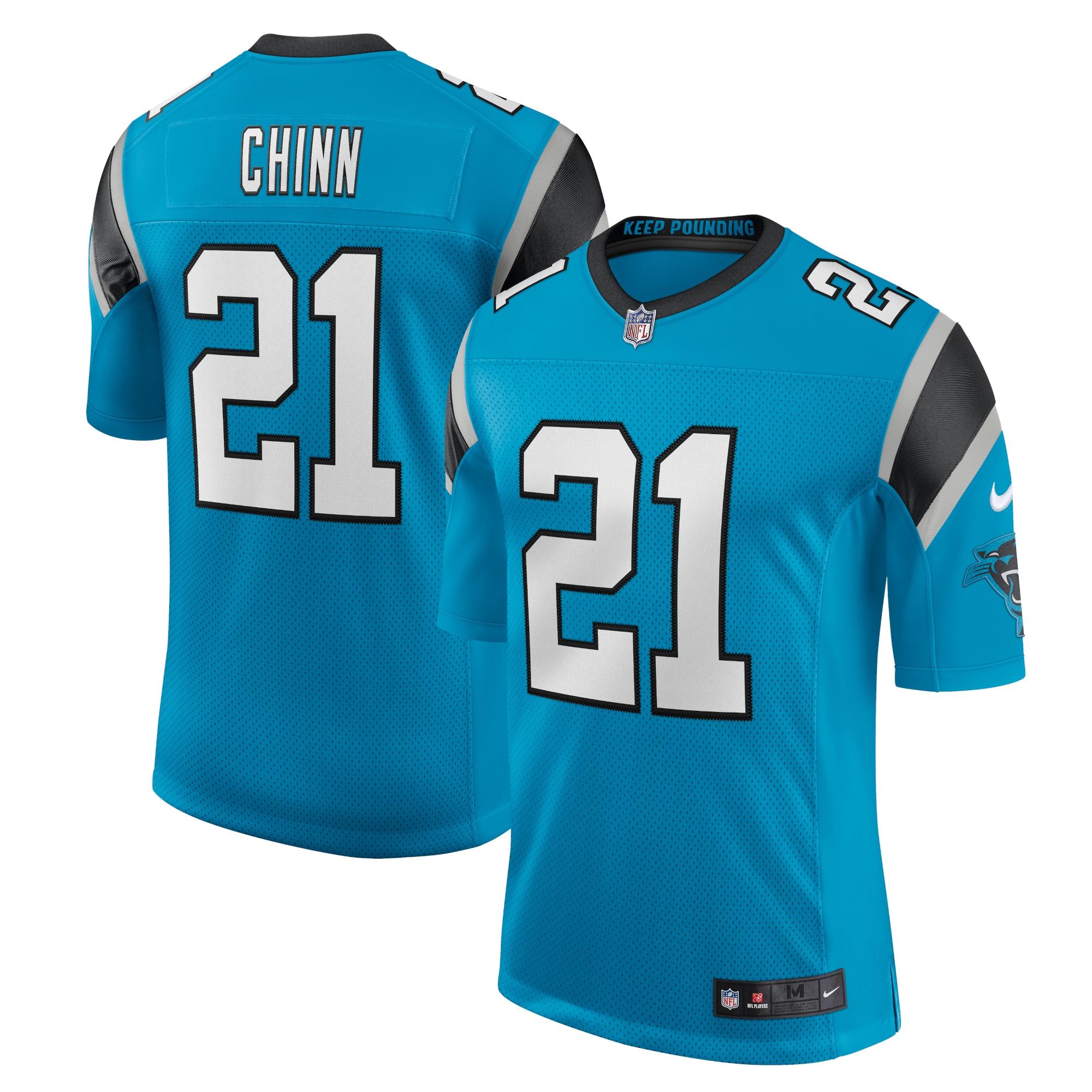 Men's Carolina Panthers Jeremy Chinn Blue Vapor Limited Jersey Js3979