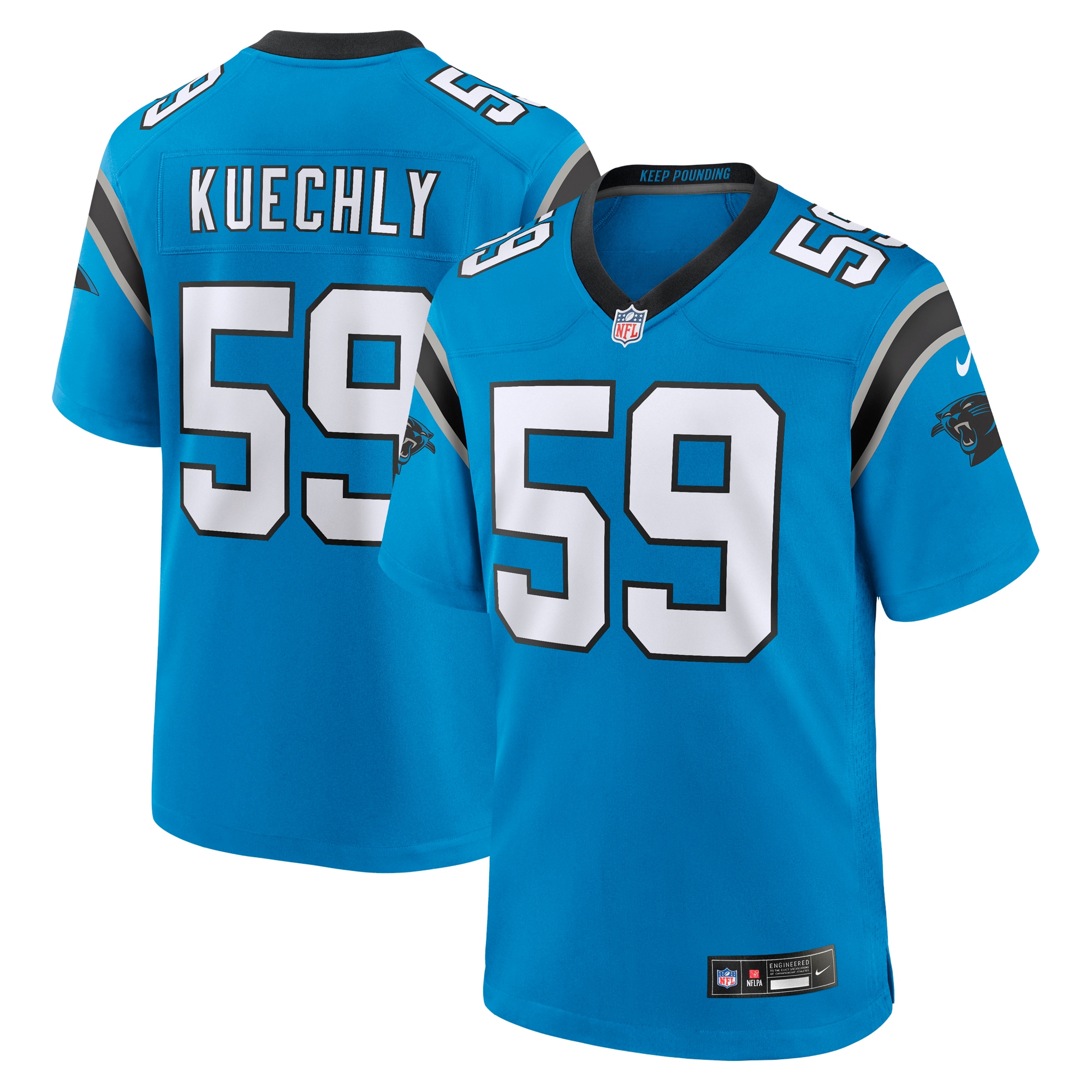 Men's Carolina Panthers Luke Kuechly Blue Retired Player Game Jersey Js4278