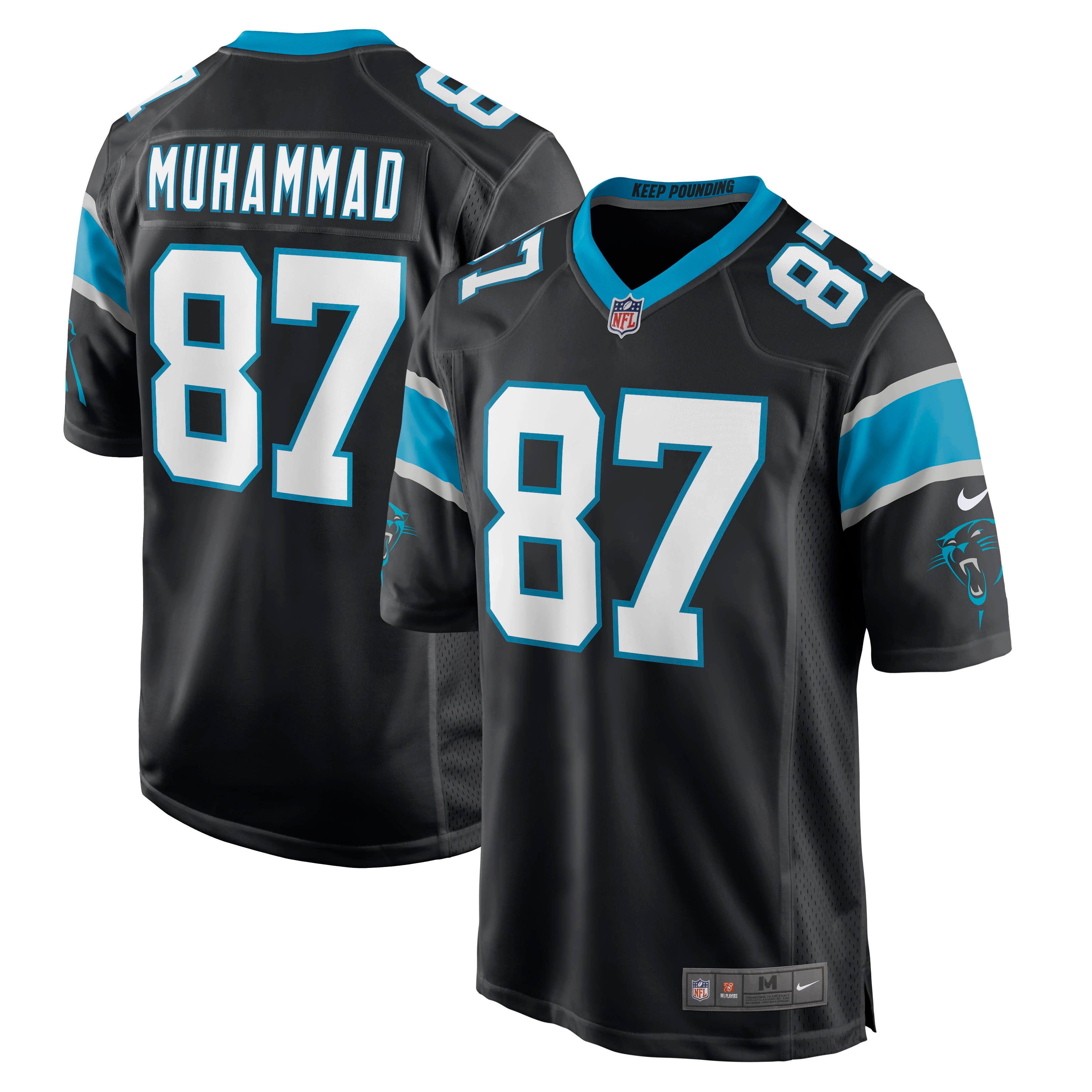 Men's Carolina Panthers Muhsin Muhammad Black Retired Player Jersey Js2262