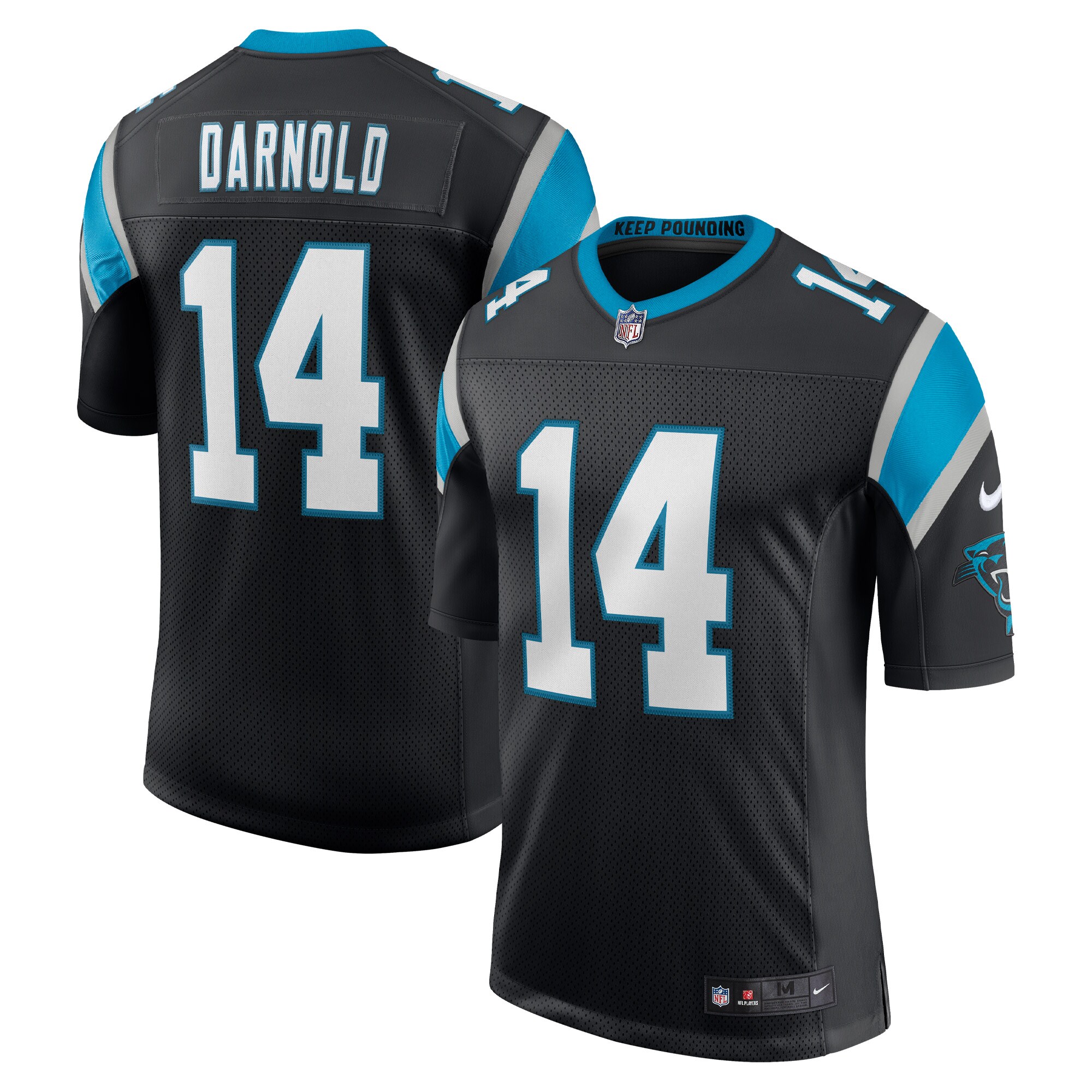 Men's Carolina Panthers Sam Darnold Black Vapor Limited Jersey Js9710