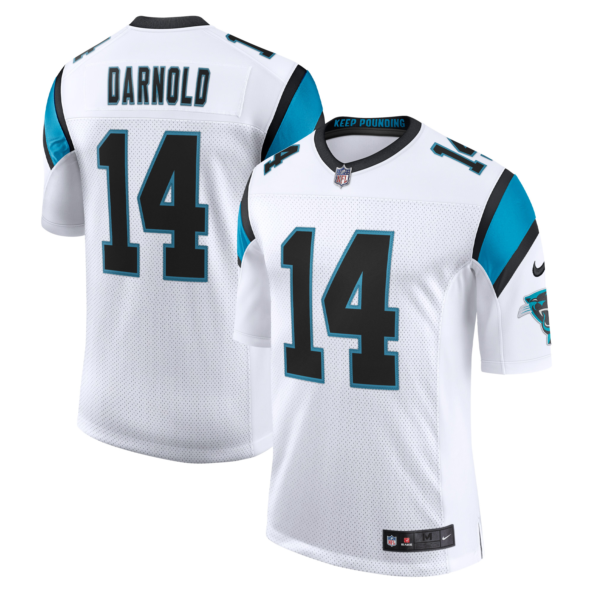 Men's Carolina Panthers Sam Darnold White Vapor Limited Jersey Js5209