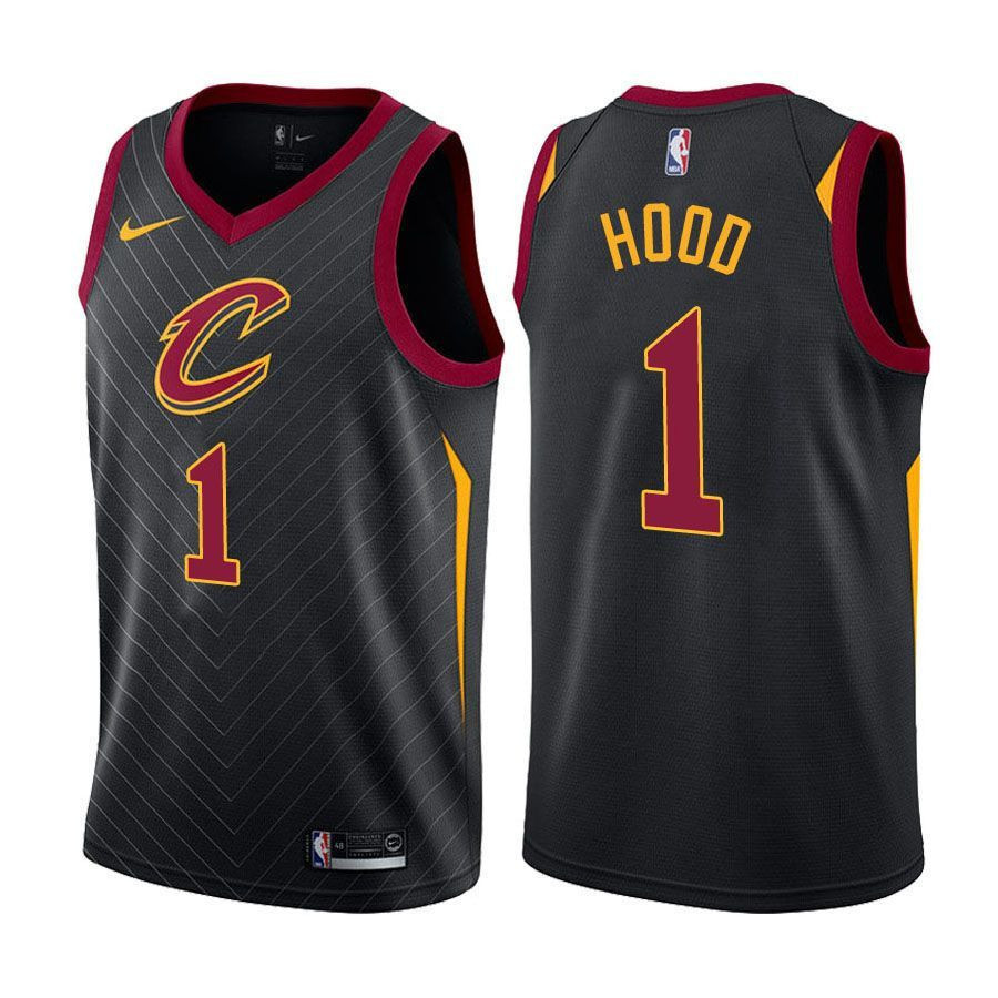 Men's Cavaliers Male Rodney Hood 1 Statet Edition Black Jersey