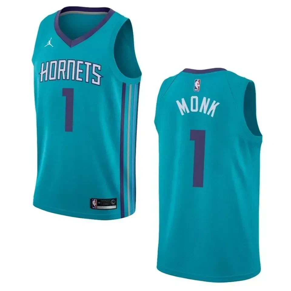 Men's Charlotte Hornets 1 Malik Monk Icon Swingman Jersey - Teal