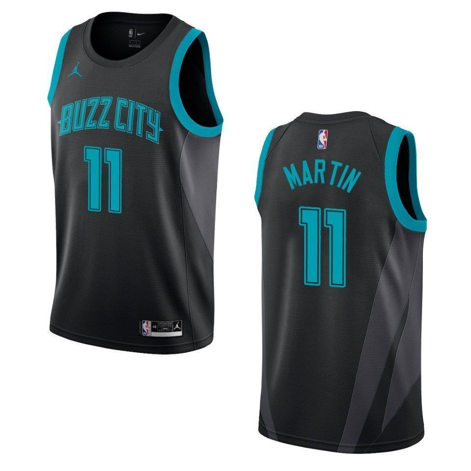 Men's Charlotte Hornets 11 Cody Martin City Swingman Jersey - Black