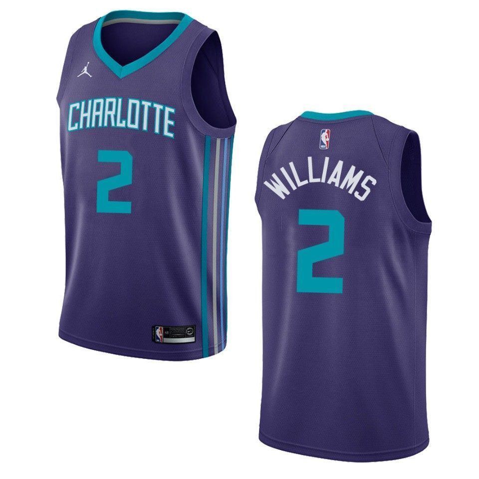 Men's Charlotte Hornets 2 Marvin Williams Statement Swingman Jersey - Purple