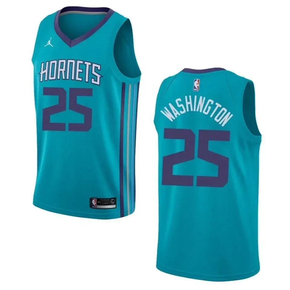 Men's Charlotte Hornets 25 P.j. Washington Icon Swingman Jersey - Teal