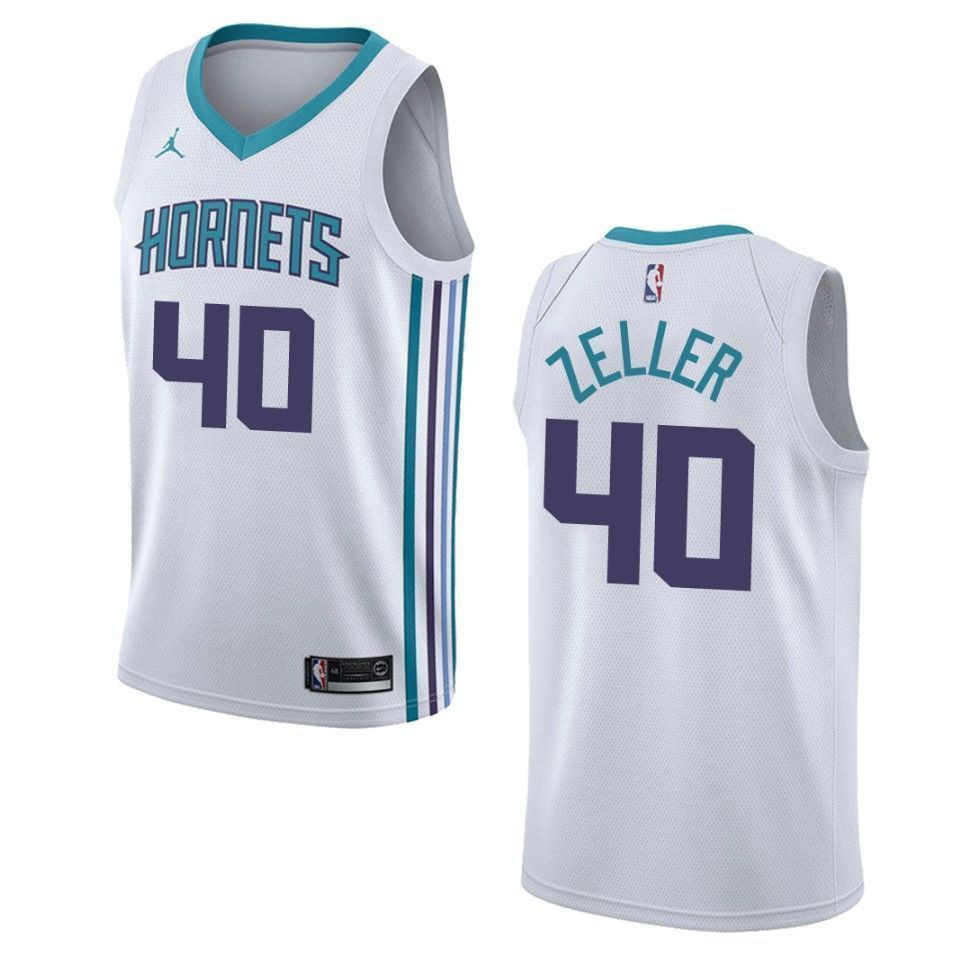 Men's Charlotte Hornets 40 Cody Zeller Association Swingman Jersey - White