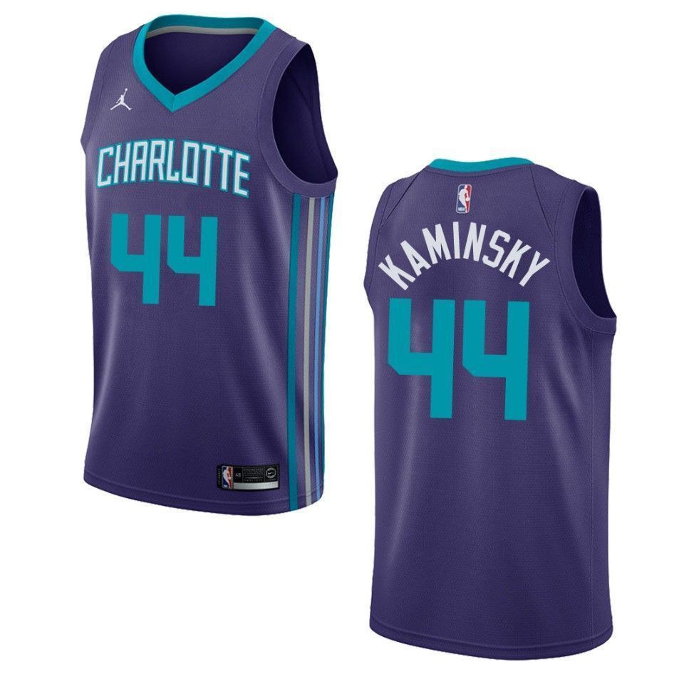 Men's Charlotte Hornets 44 Frank Kaminsky Statement Swingman Jersey - Purple