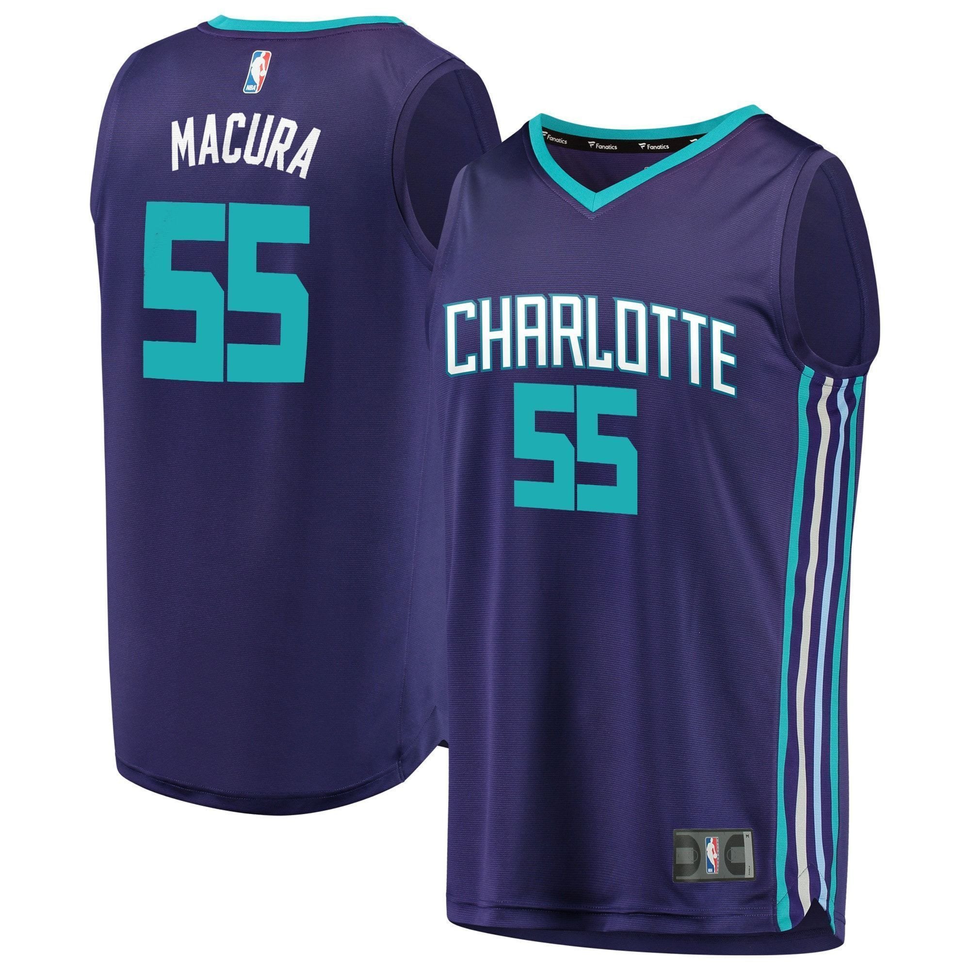Men's Charlotte Hornets 55 J.p. Macura Statement Swingman Jersey - Purple