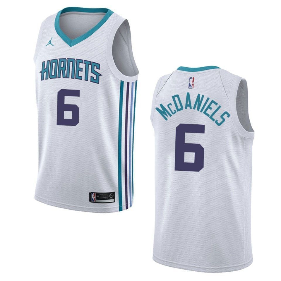 Men's Charlotte Hornets 6 Jalen Mcdaniels Association Swingman Jersey - White