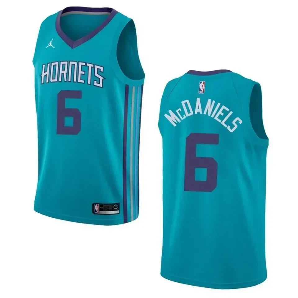 Men's Charlotte Hornets 6 Jalen Mcdaniels Icon Swingman Jersey - Teal