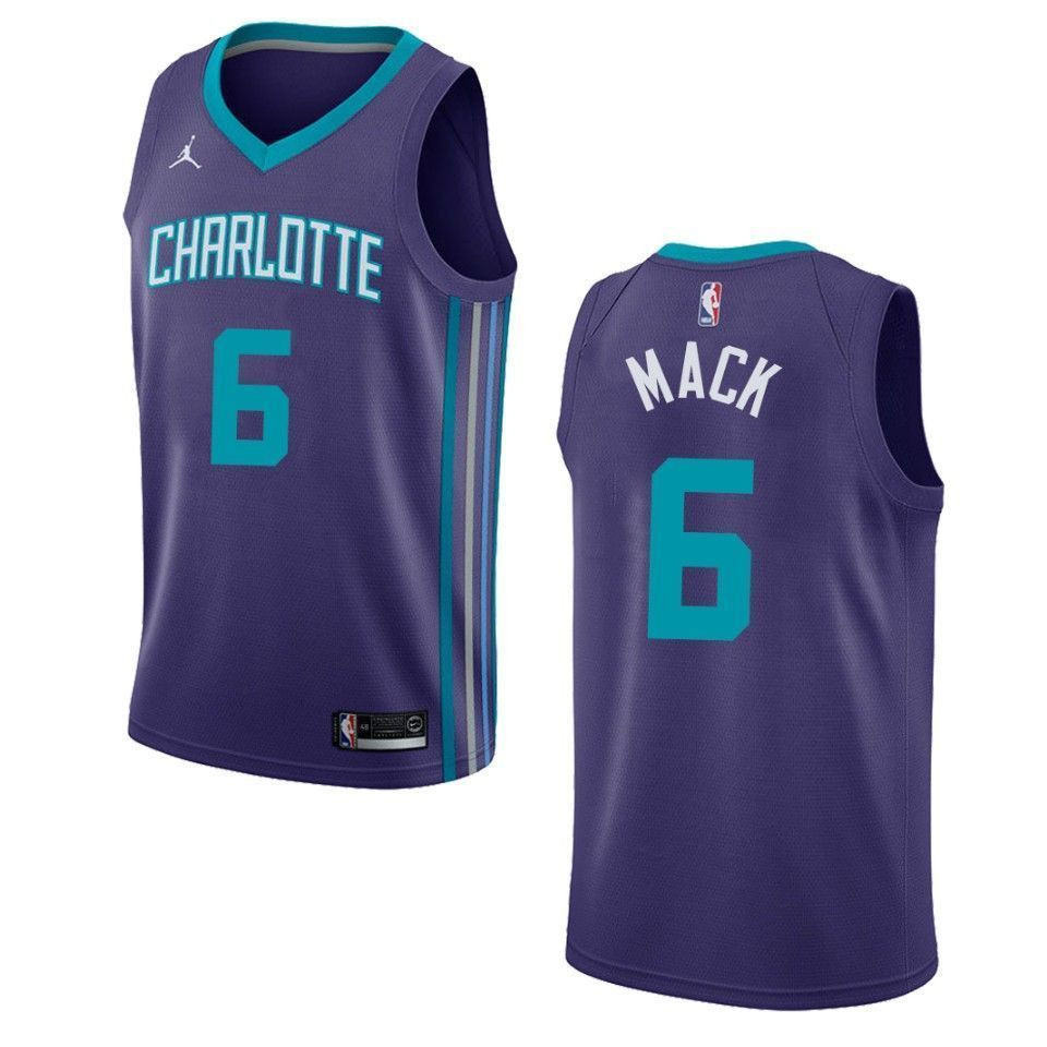 Men's Charlotte Hornets 6 Shelvin Mack Statement Swingman Jersey - Purple