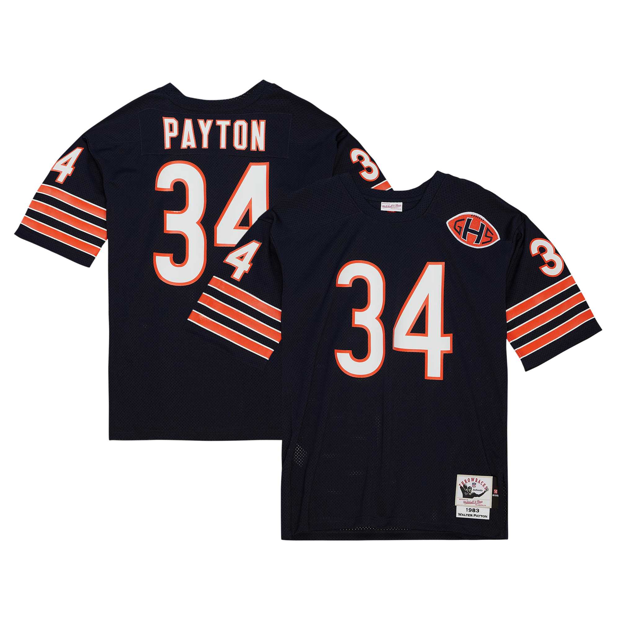Men's Chicago Bears 1983 Walter Payton Mitchell & Ness Navy Throwback Retired Player Jersey Js9116