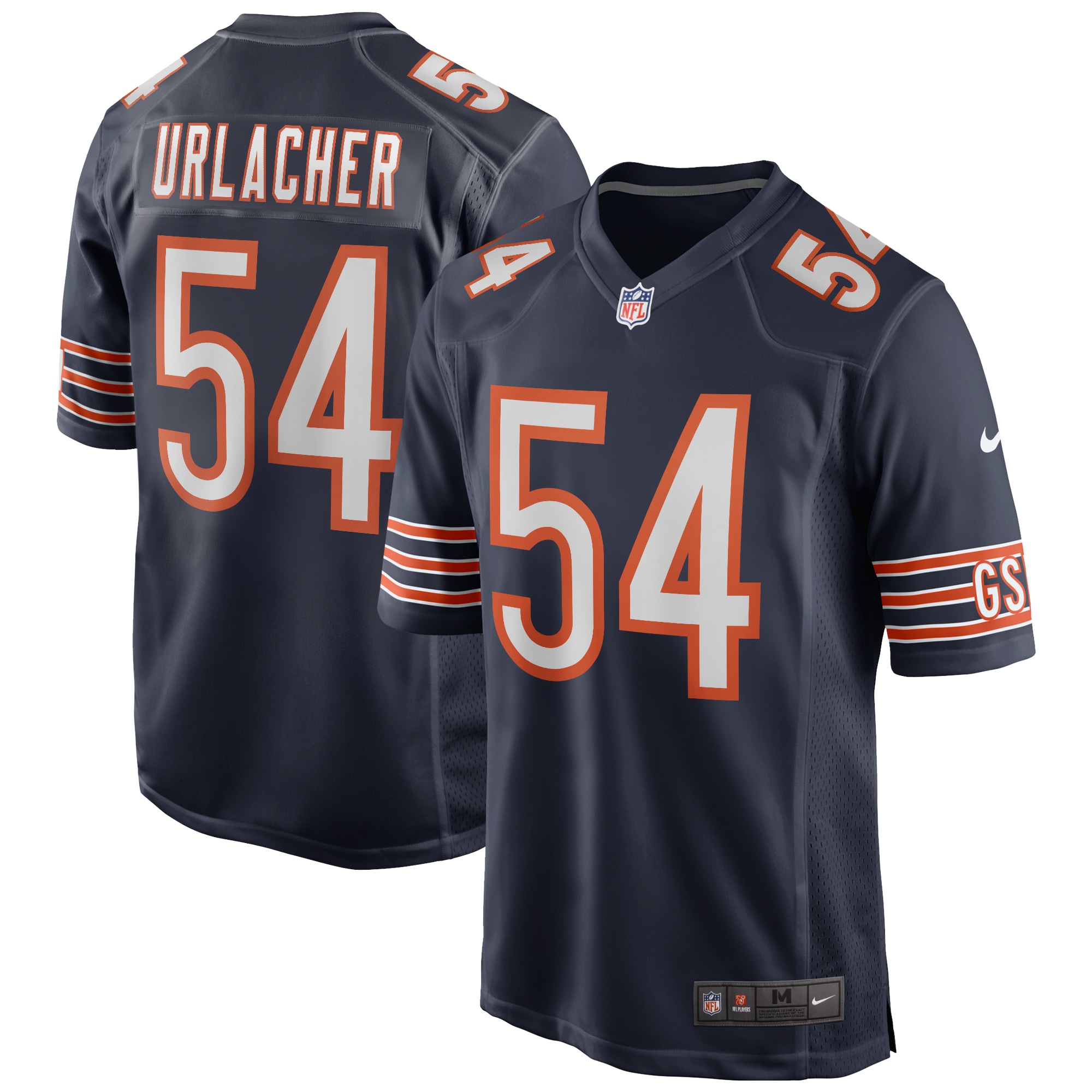 Men's Chicago Bears Brian Urlacher Navy Game Retired Player Jersey Js1197