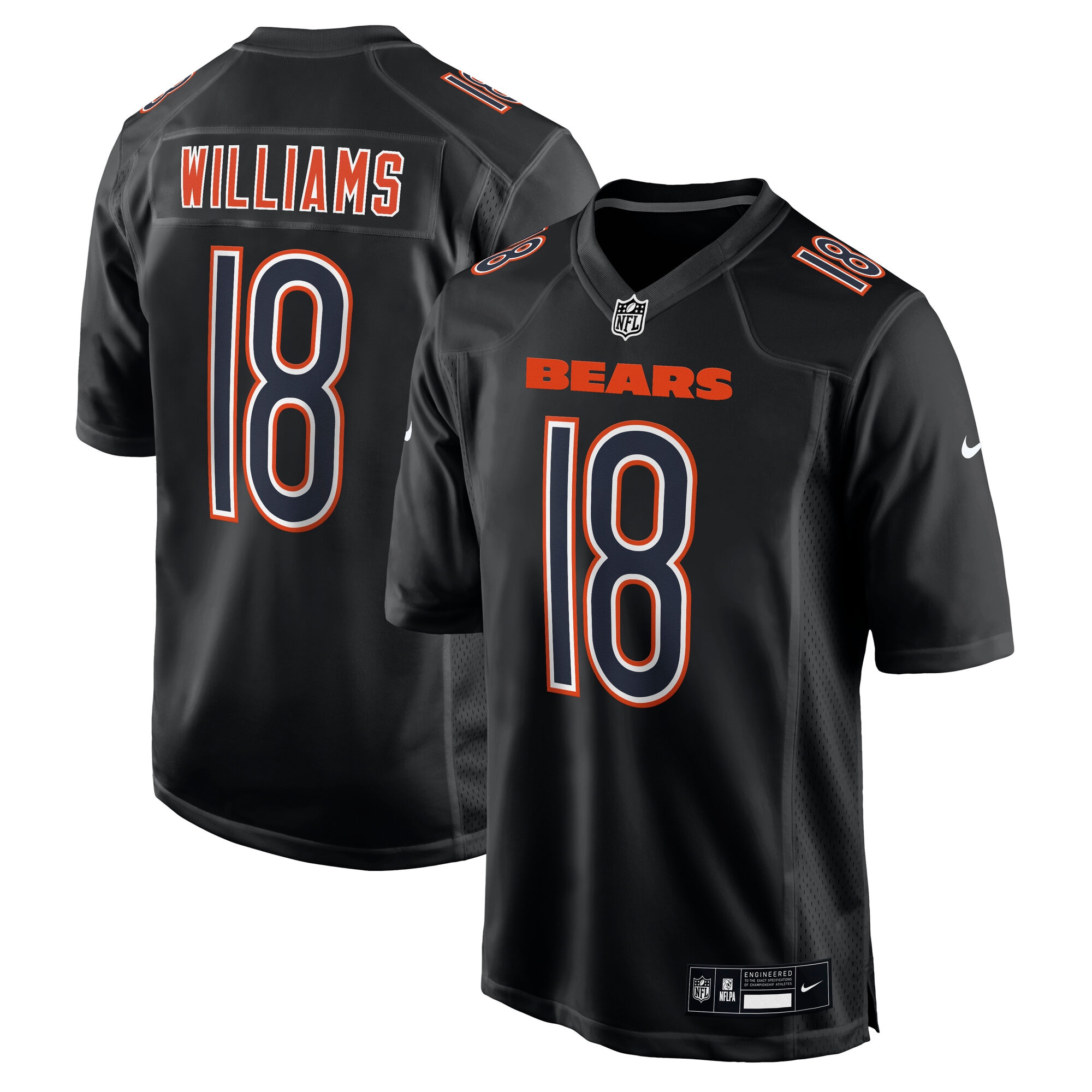 Men's Chicago Bears Caleb Williams Carbon Black Fashion Jersey Js2051