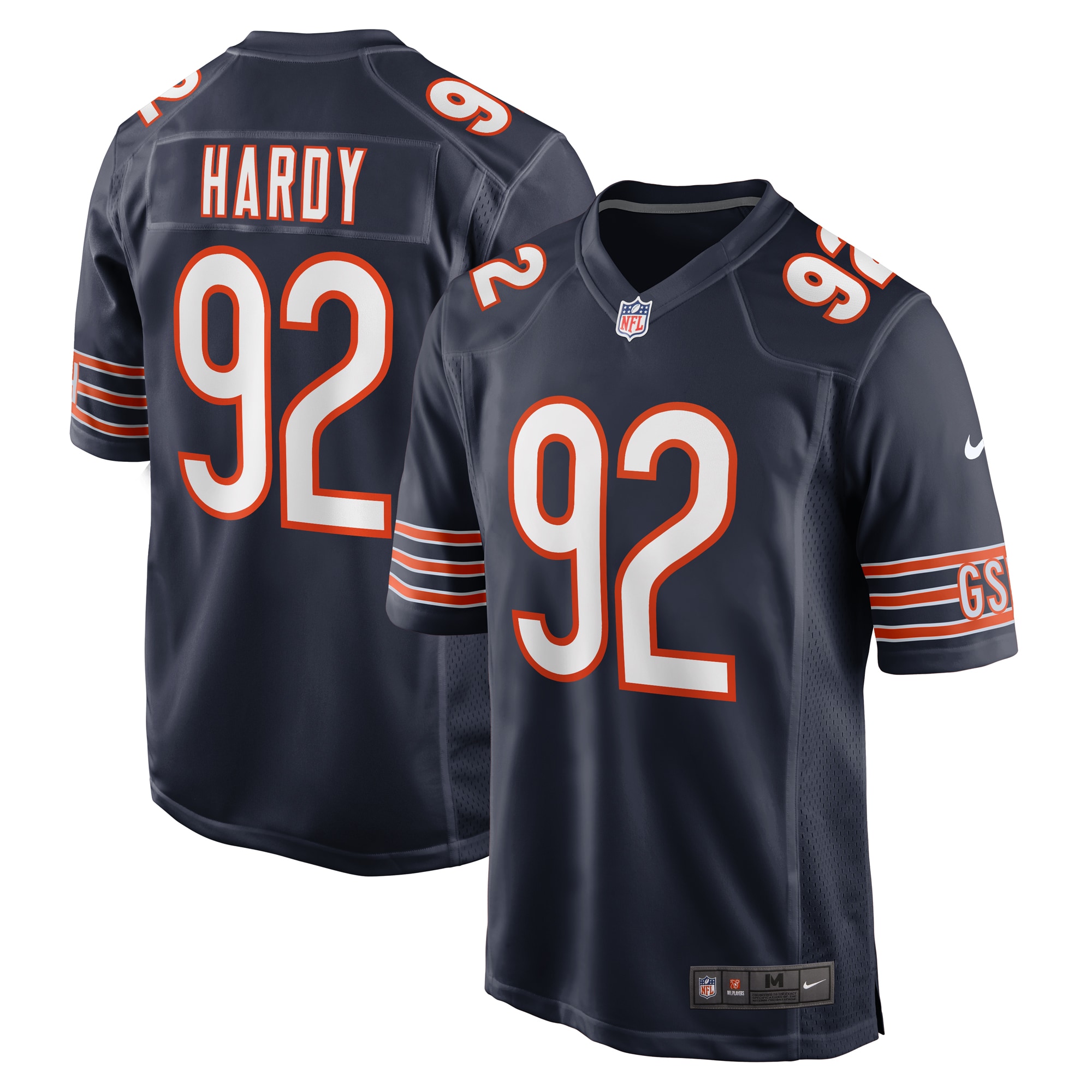 Men's Chicago Bears Daniel Hardy Navy Team Game Jersey Js3414