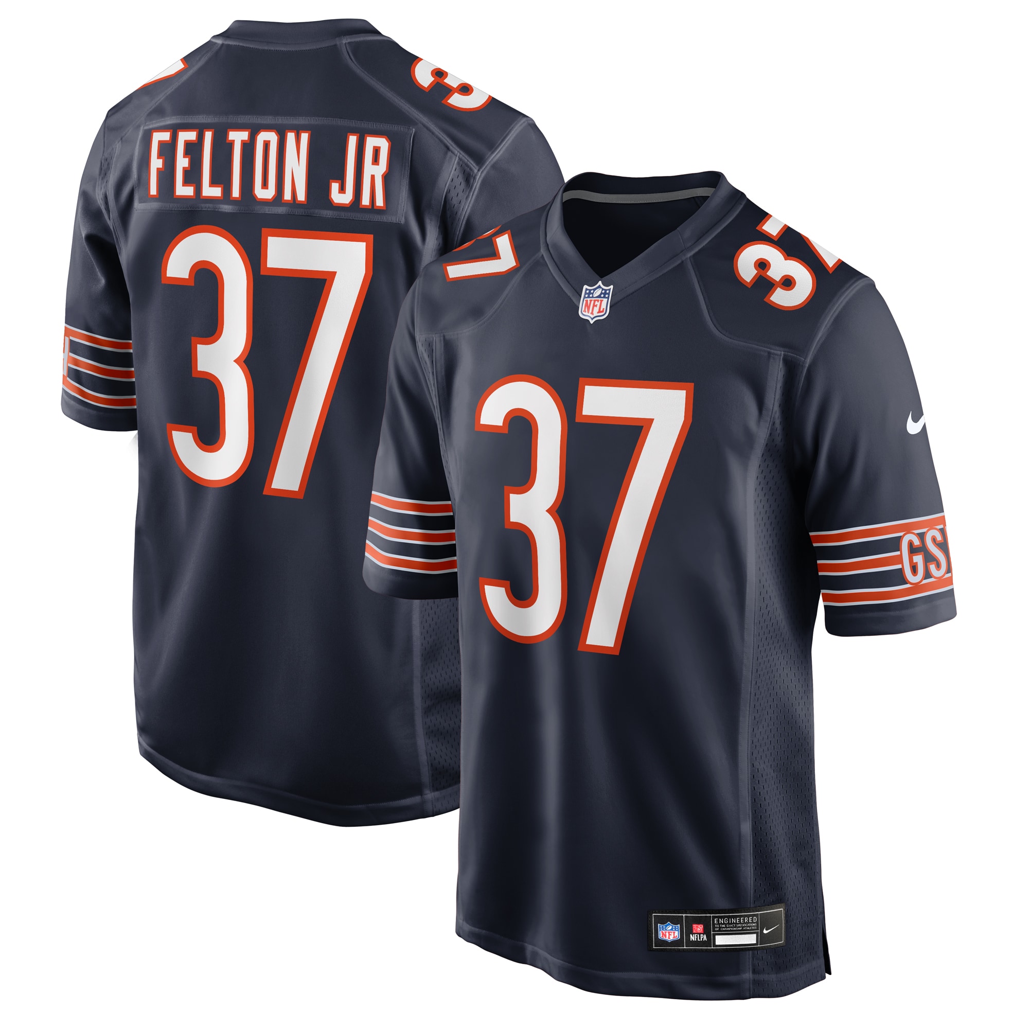 Men's Chicago Bears Demetric Felton Jr. Navy Team Game Jersey Js2929