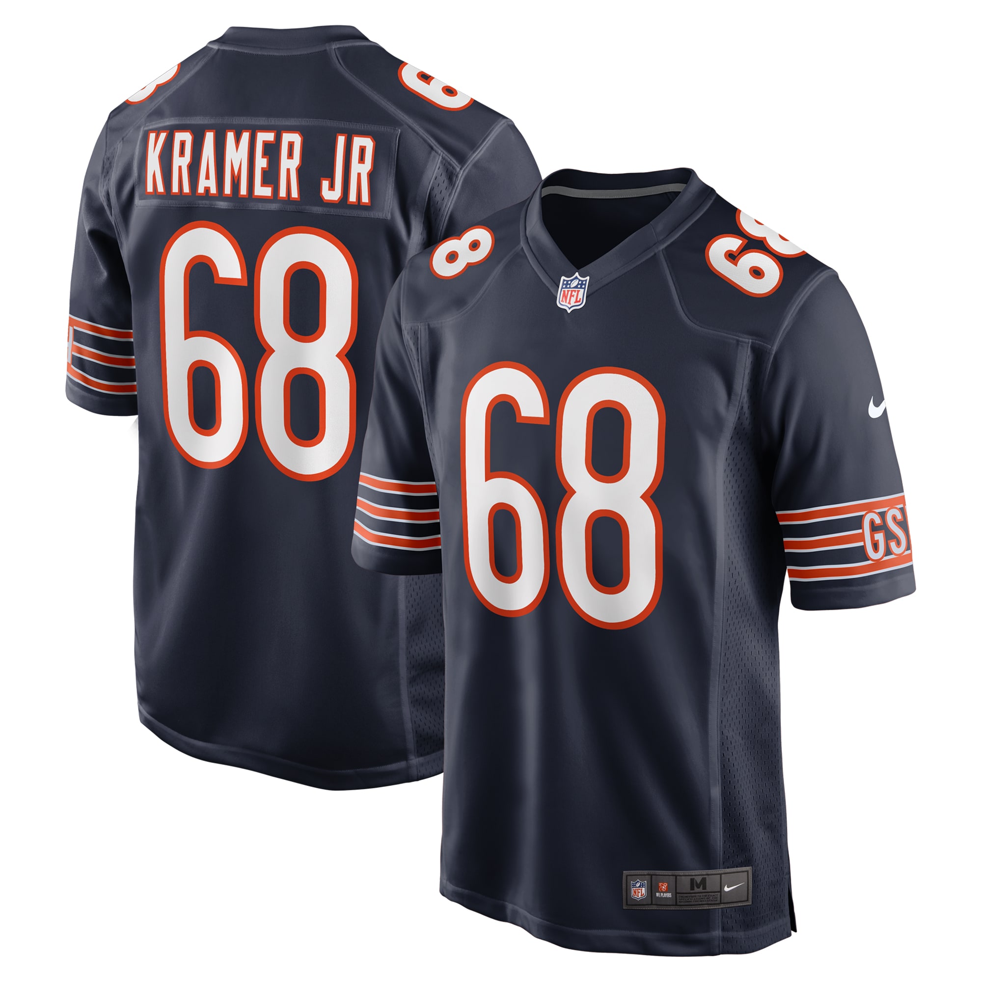 Men's Chicago Bears Doug Kramer Jr. Navy Game Jersey Js9264
